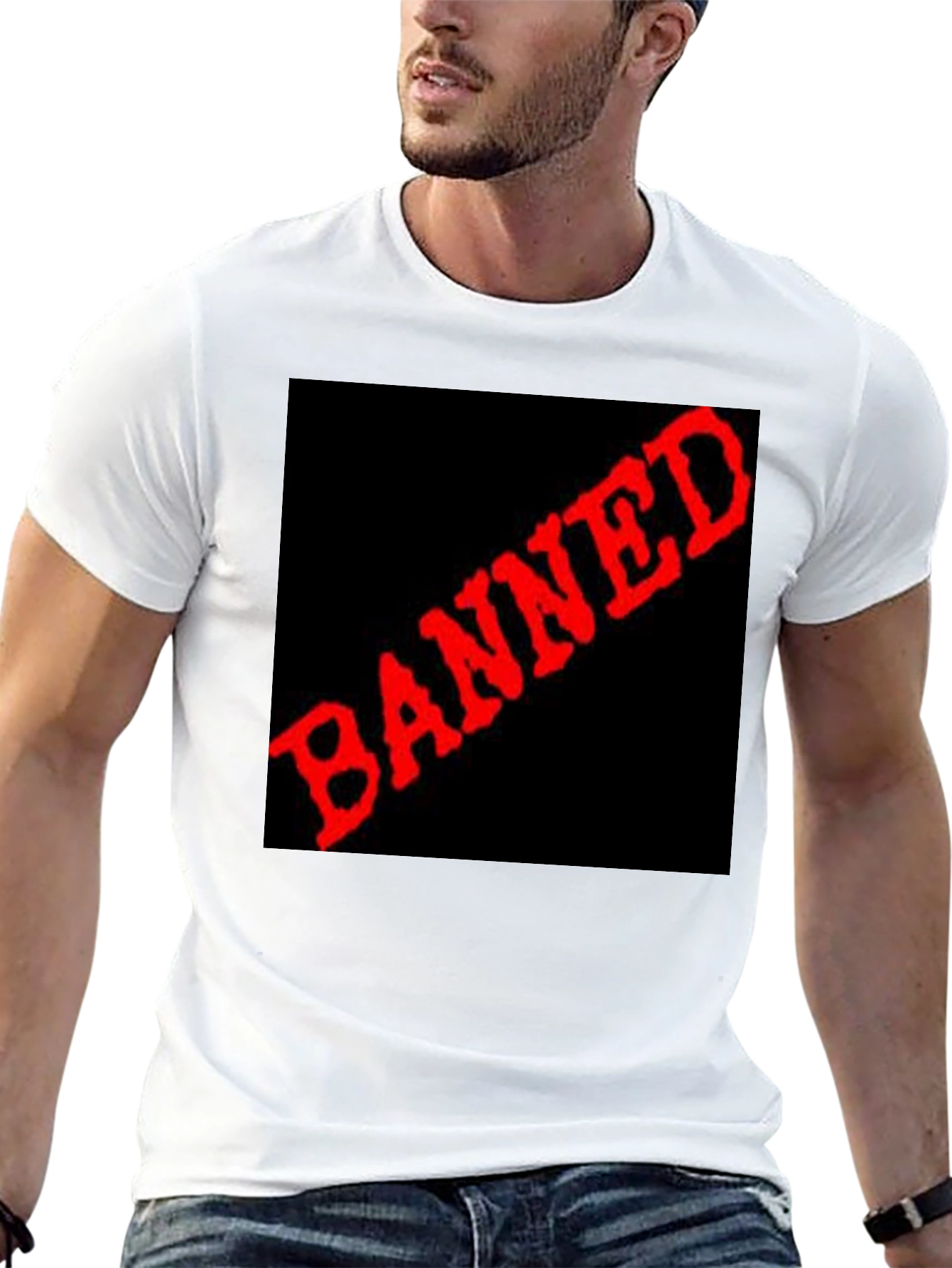 Banned Graphic Tee - Edgy Statement T-Shirt