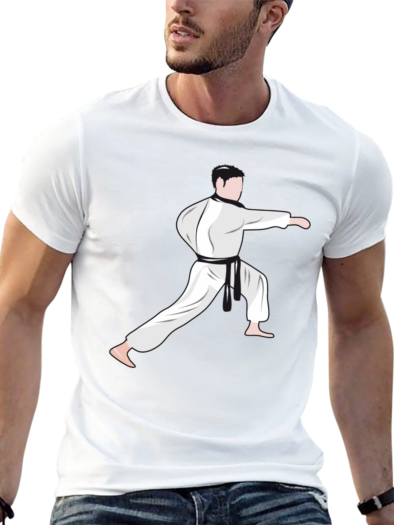 Karate Stance Graphic Tee - Black Martial Arts Shirt