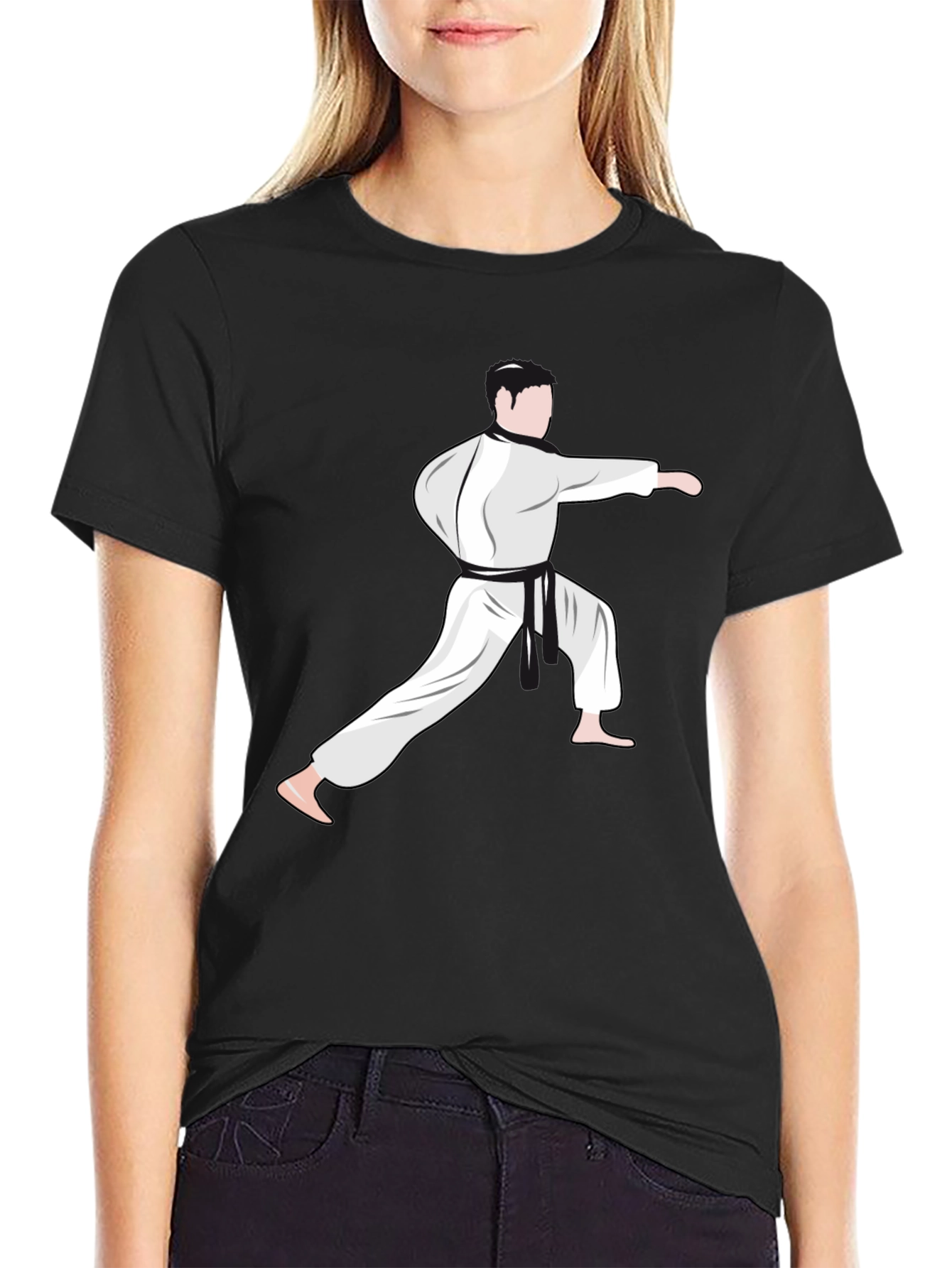 Karate Stance Graphic Tee - Black Martial Arts Shirt