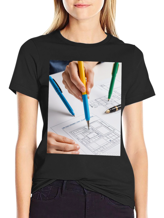 Architect Blueprint Graphic Tee - Designers Touch