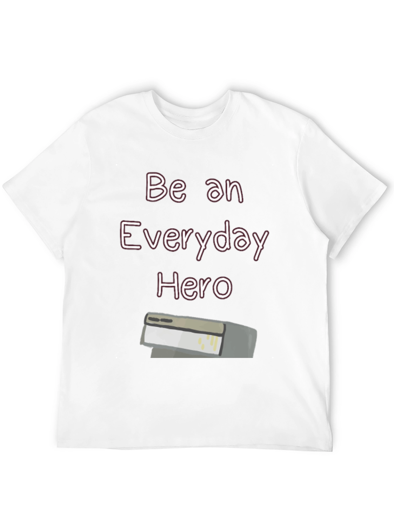 Everyday Hero Stapler T-Shirt | Casual Black Cotton Tee