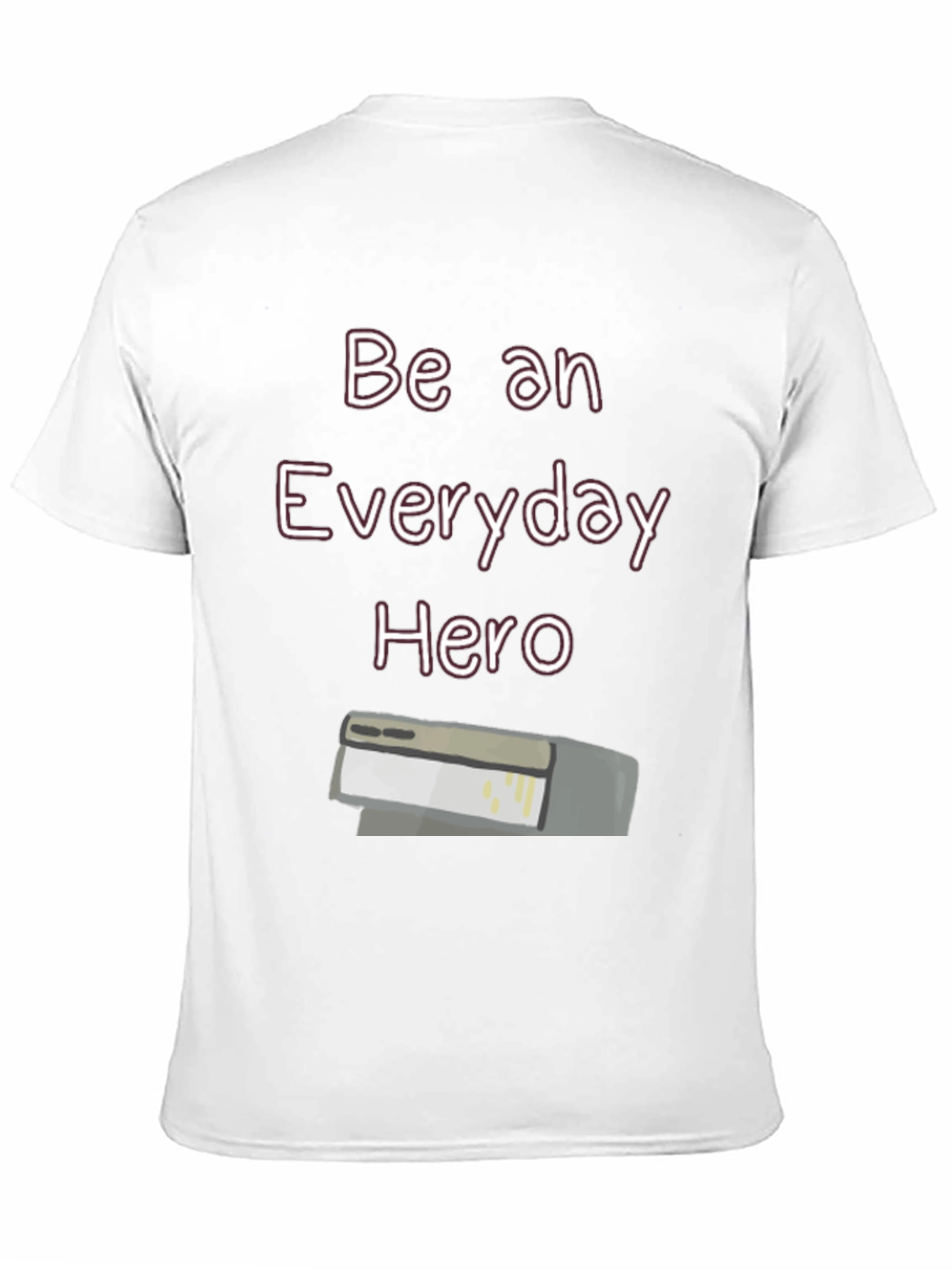 Everyday Hero Stapler T-Shirt | Casual Black Cotton Tee
