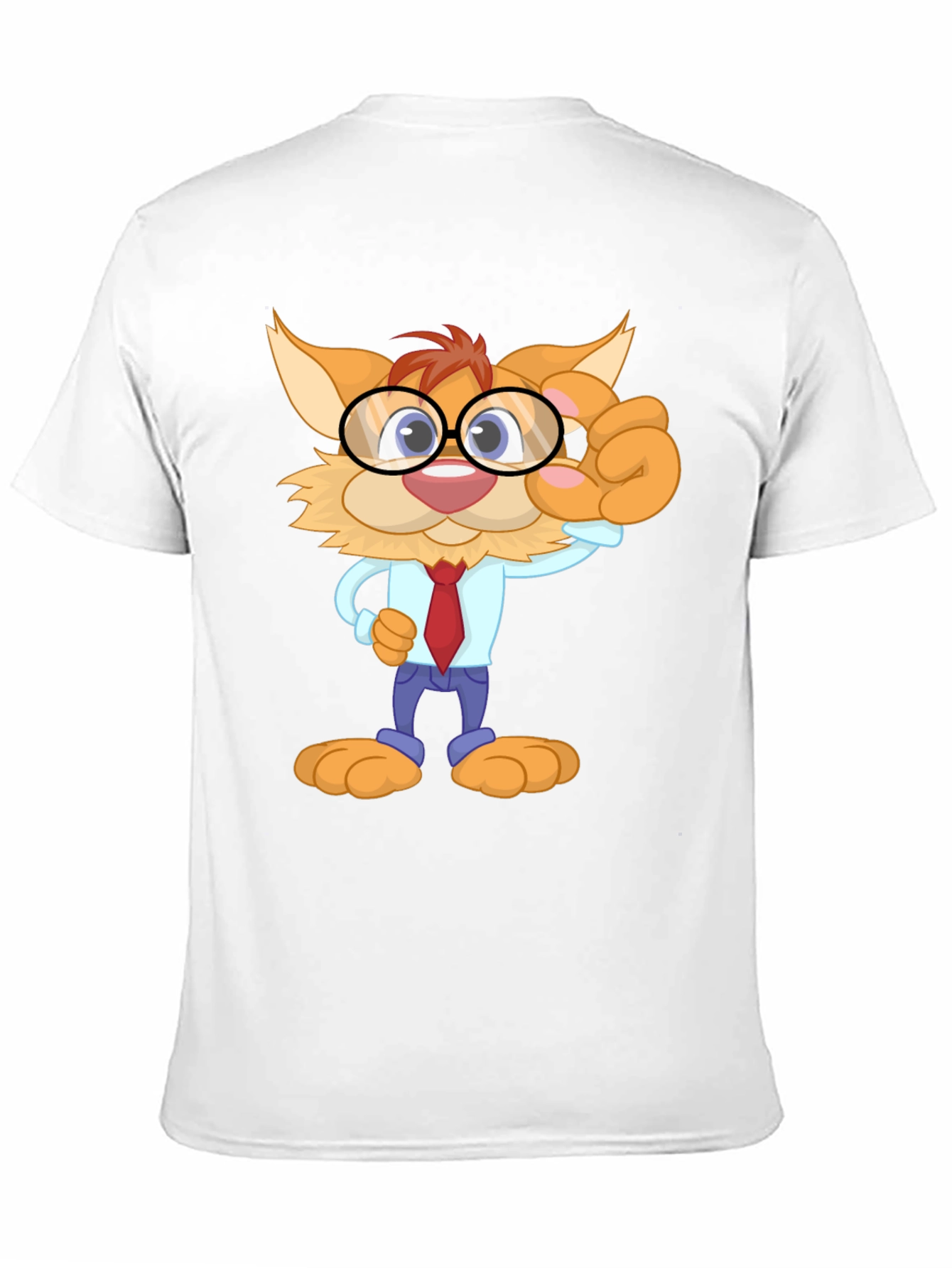 Cartoon Cat T-Shirt - Black
