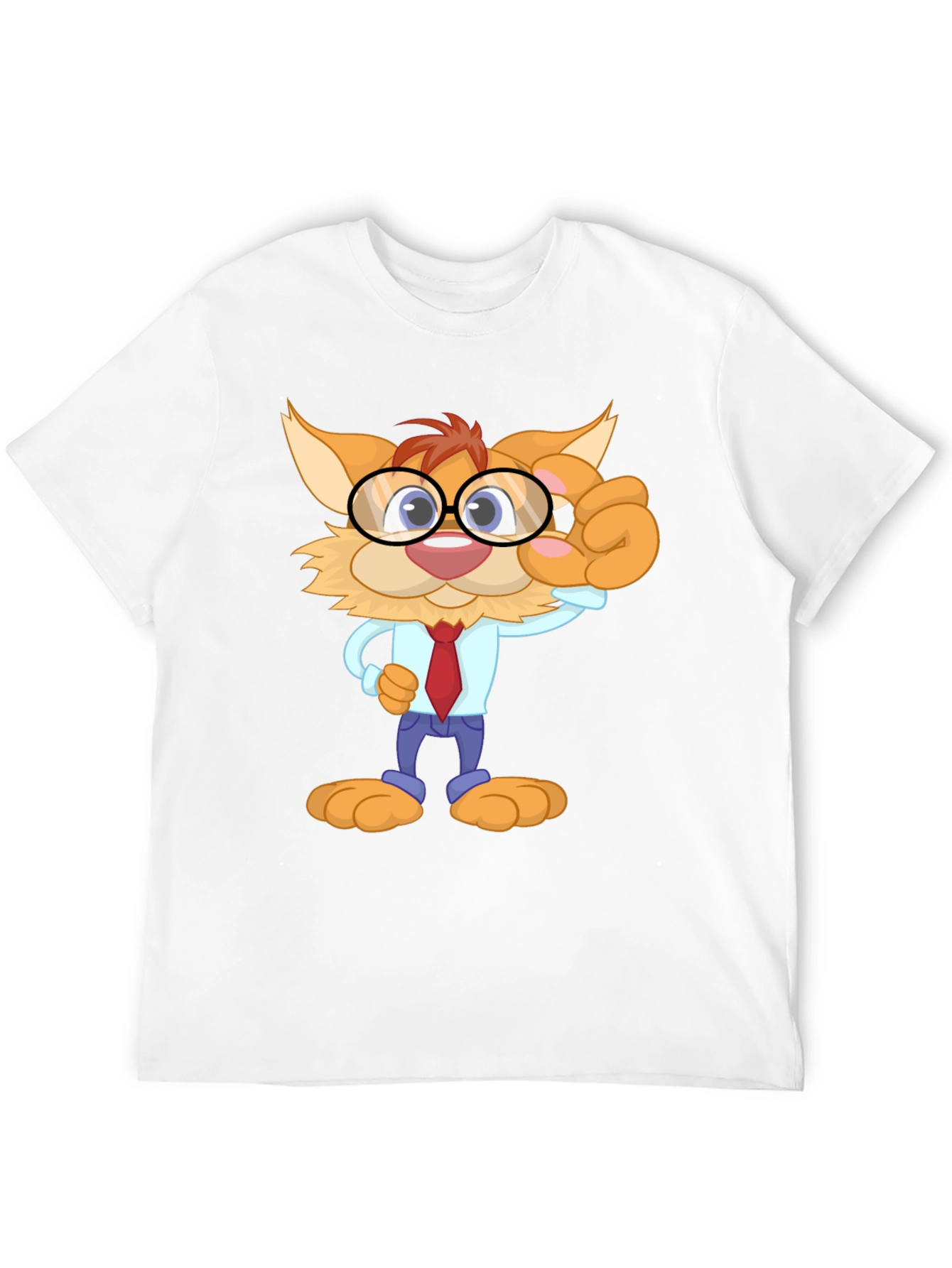 Cartoon Cat T-Shirt - Black