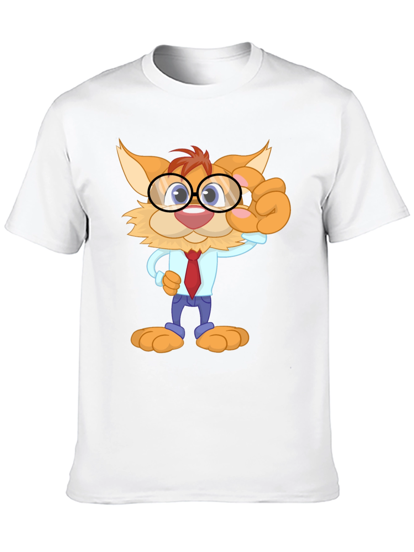 Cartoon Cat T-Shirt - Black
