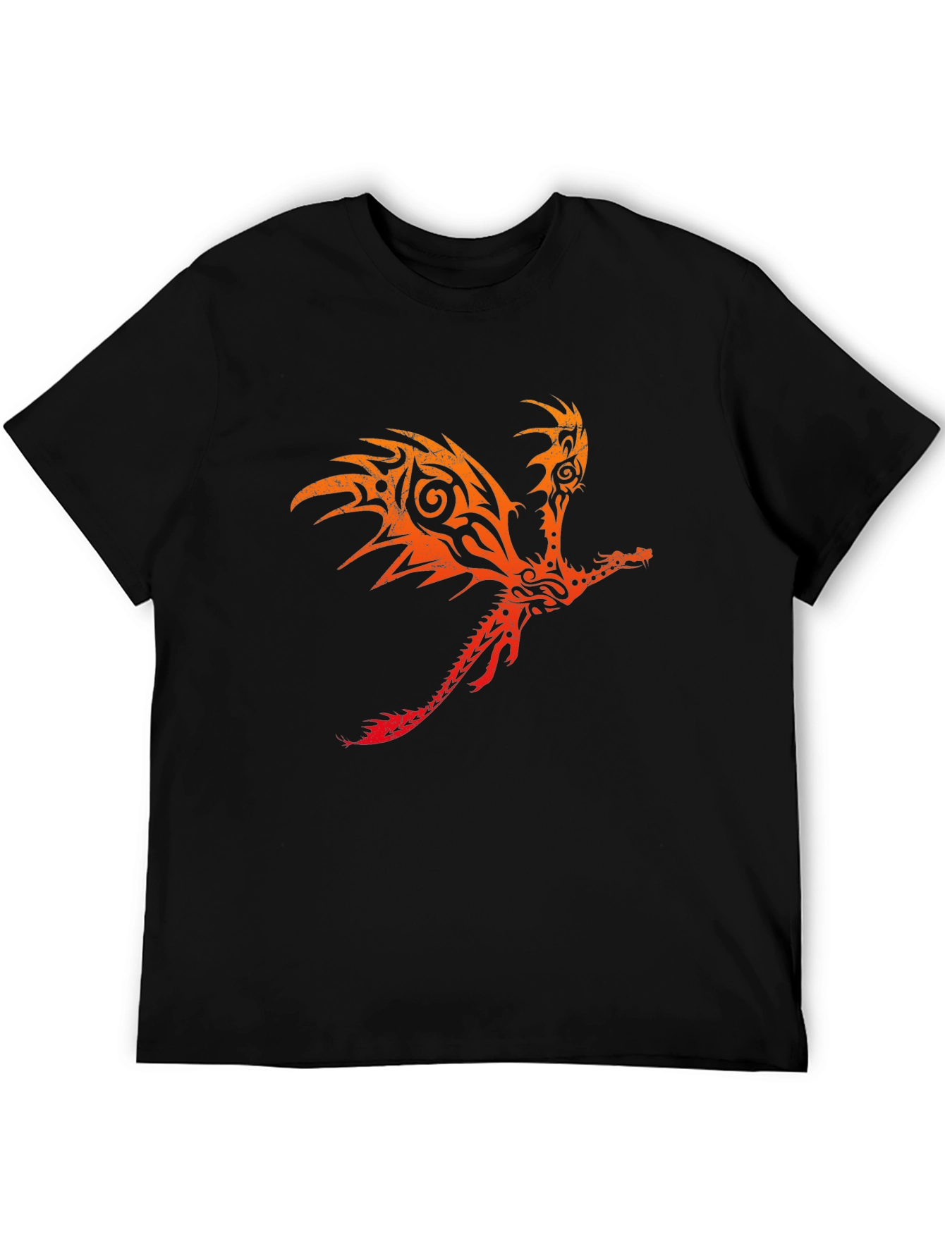 Tribal Dragon Graphic Black Tee