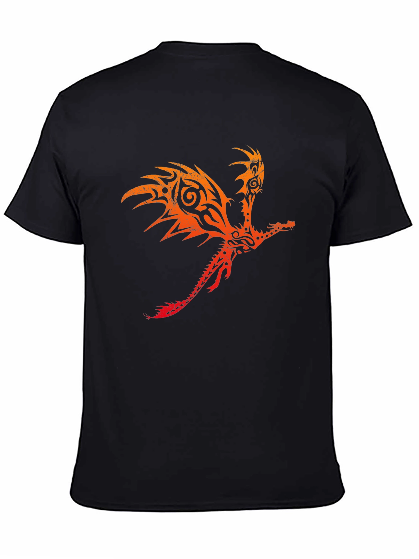 Tribal Dragon Graphic Black Tee