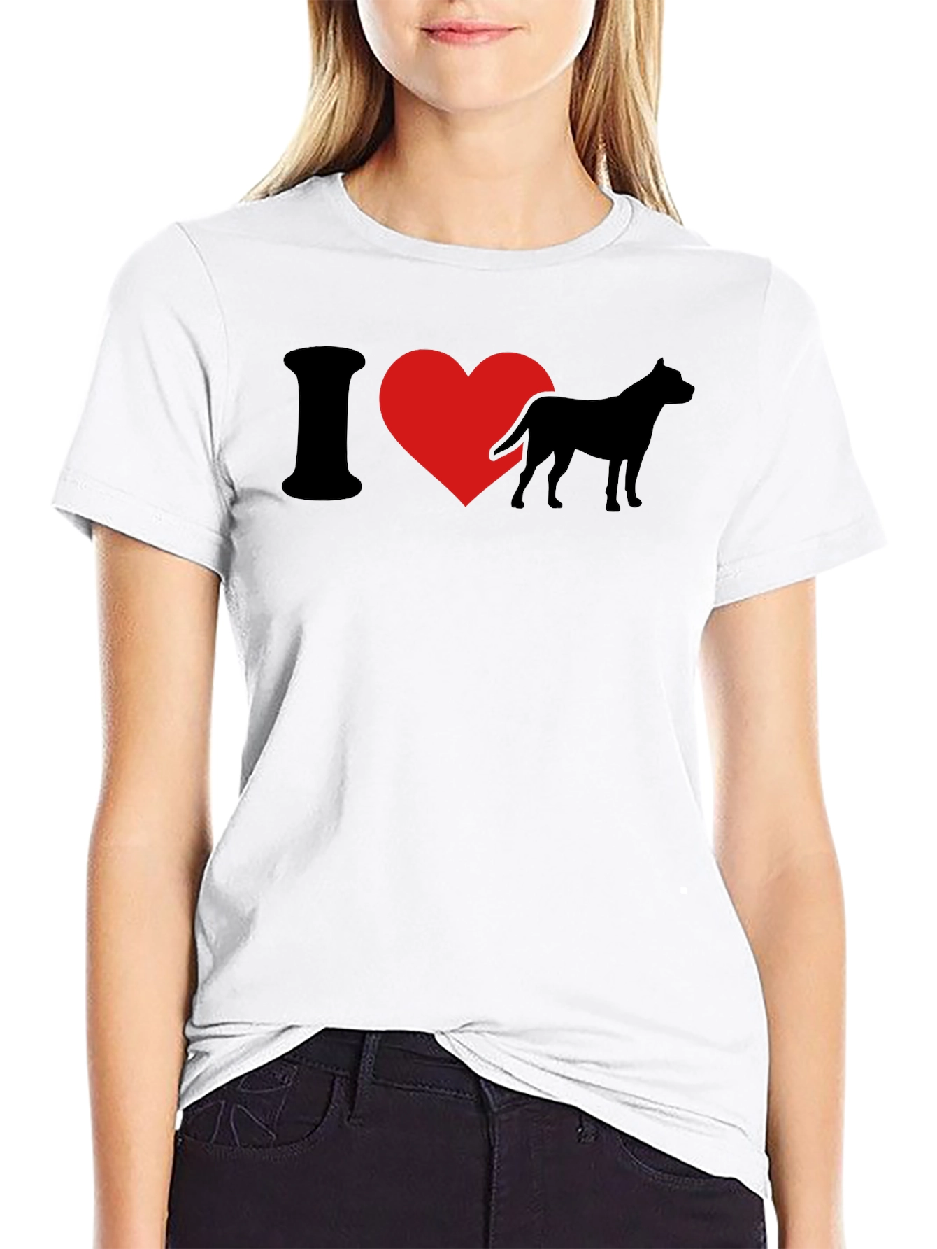 I Heart Dogs Black T-Shirt