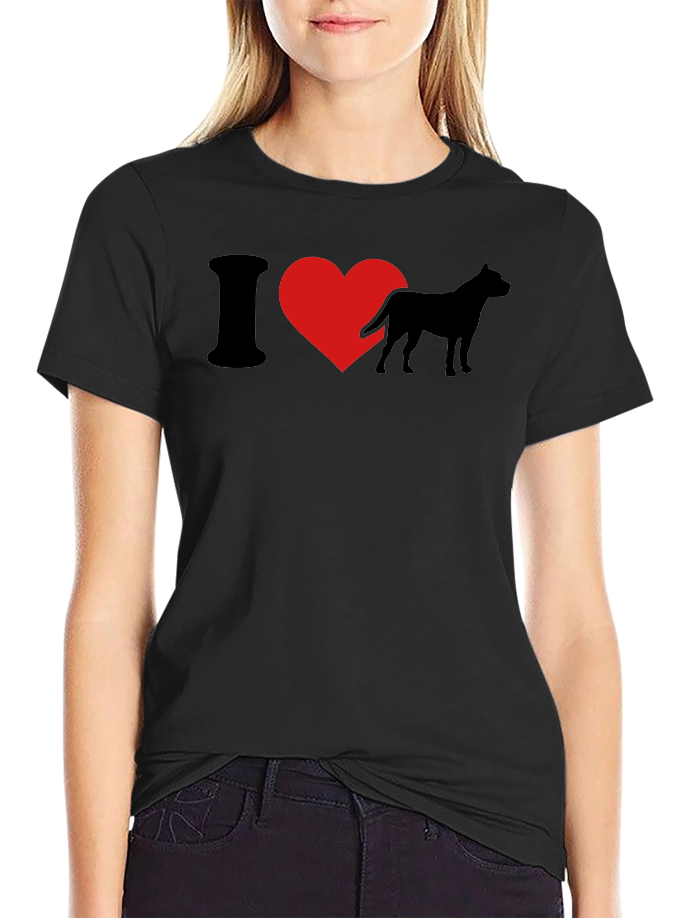 I Heart Dogs Black T-Shirt
