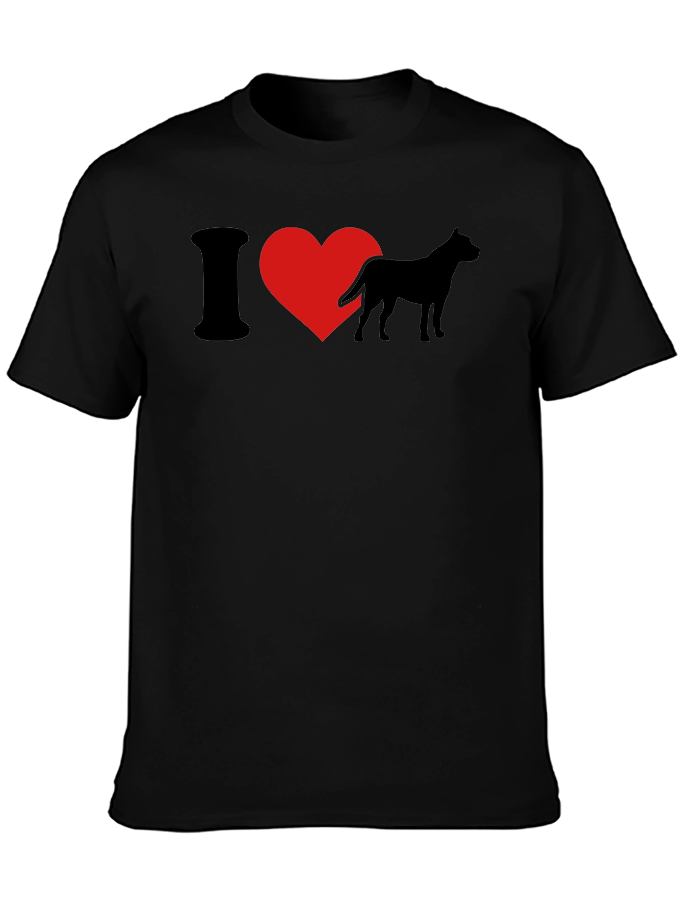 I Heart Dogs Black T-Shirt