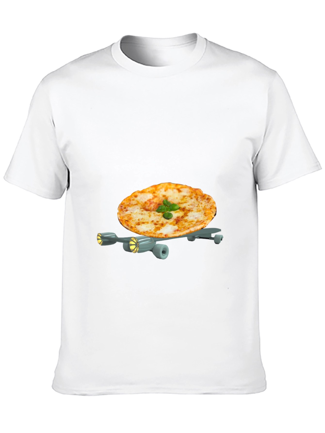 Pizza Plane Graphic Tee - Novelty Foodie T-Shirt
