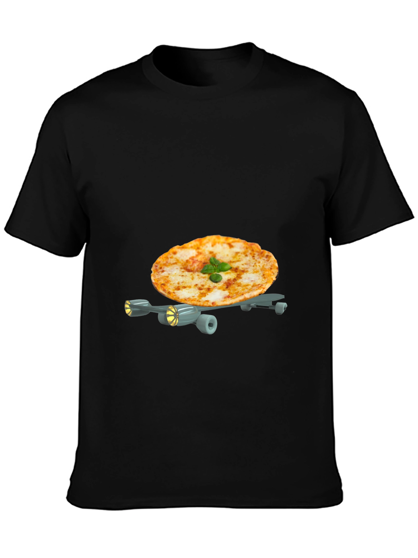 Pizza Plane Graphic Tee - Novelty Foodie T-Shirt