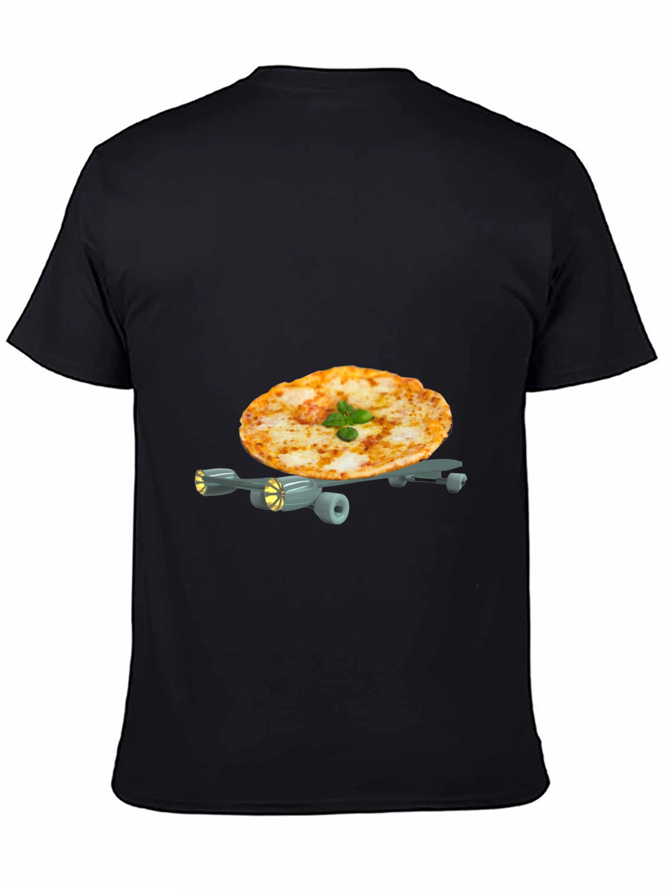 Pizza Plane Graphic Tee - Novelty Foodie T-Shirt