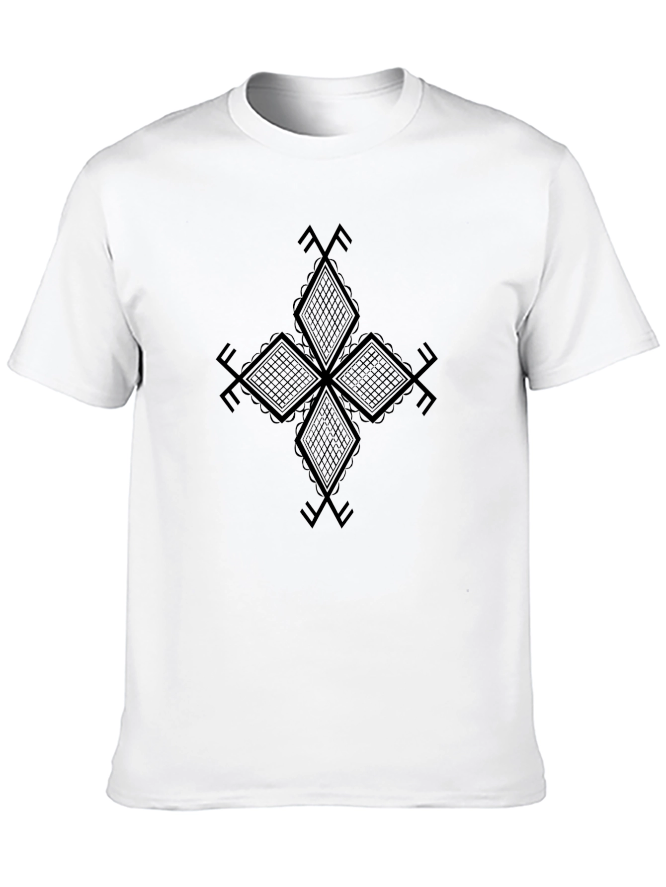 Geometric Cross Graphic T-Shirt