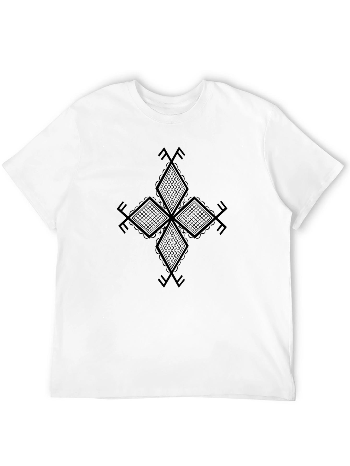 Geometric Cross Graphic T-Shirt