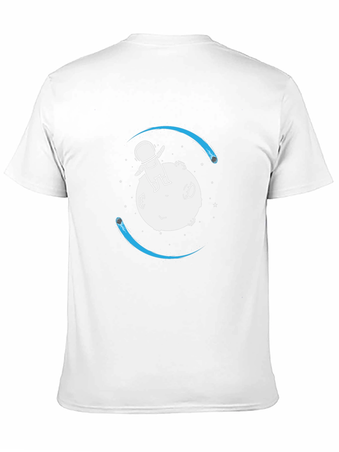 Astronaut on Moon Graphic Tee - Black