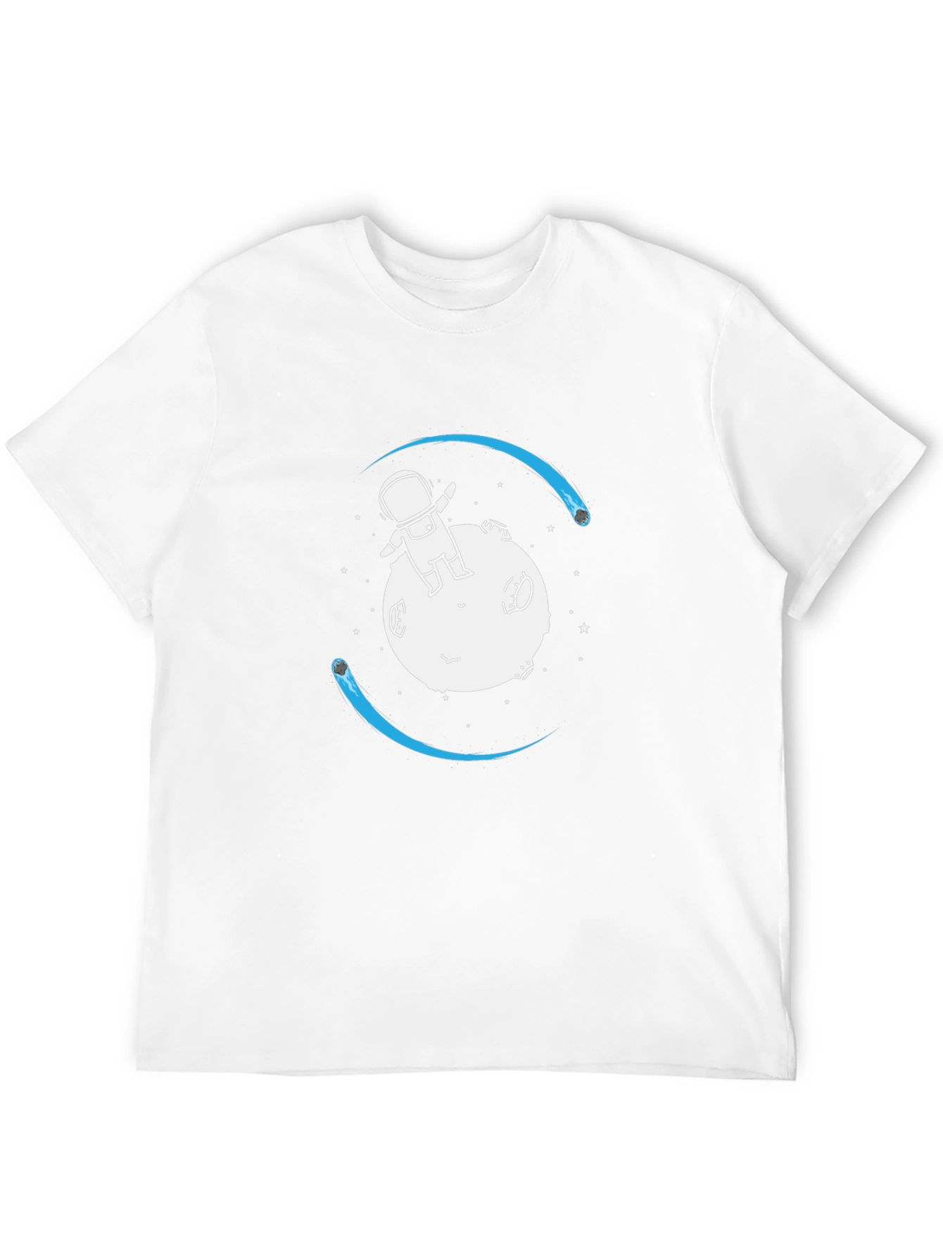 Astronaut on Moon Graphic Tee - Black