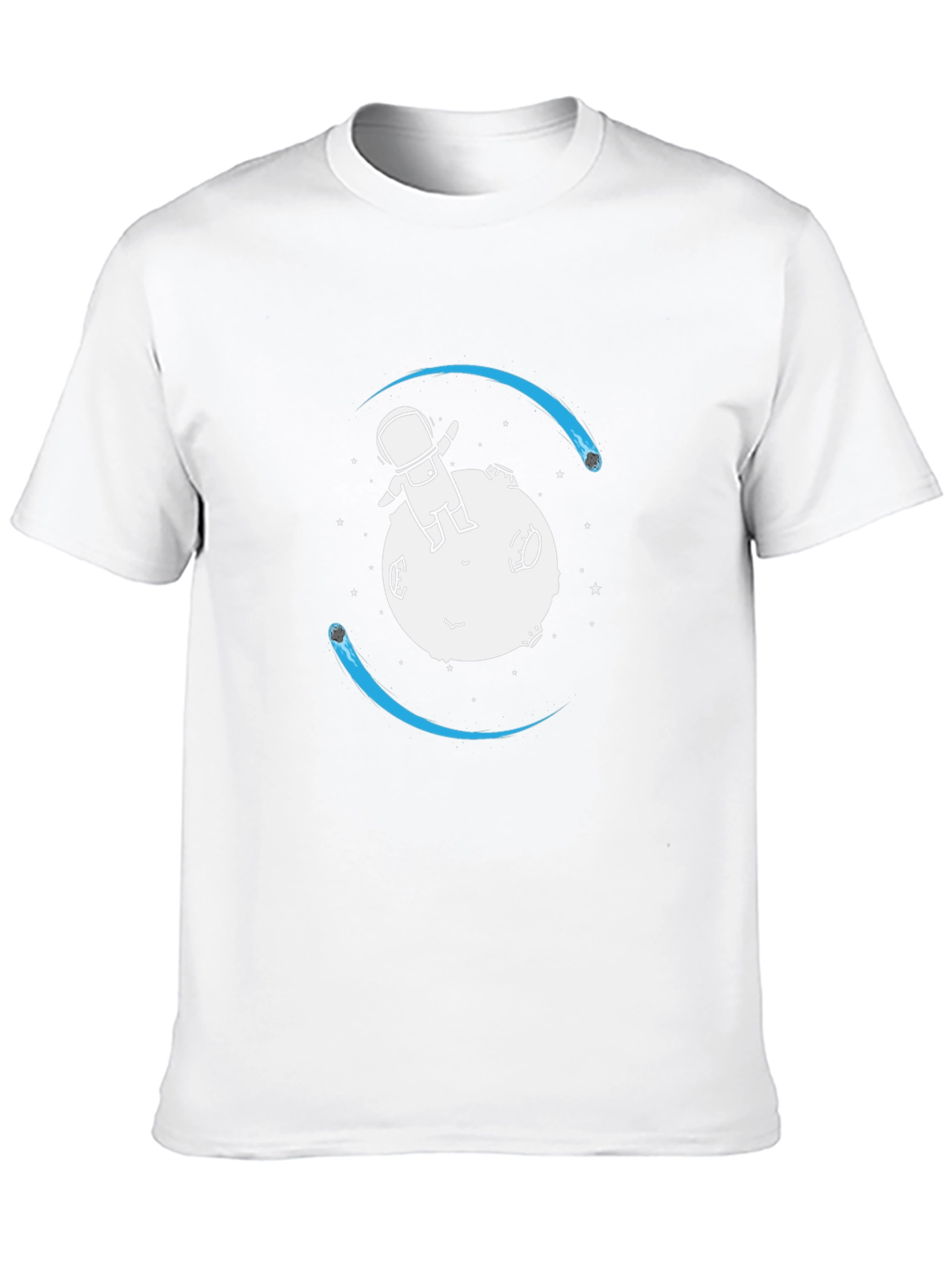 Astronaut on Moon Graphic Tee - Black