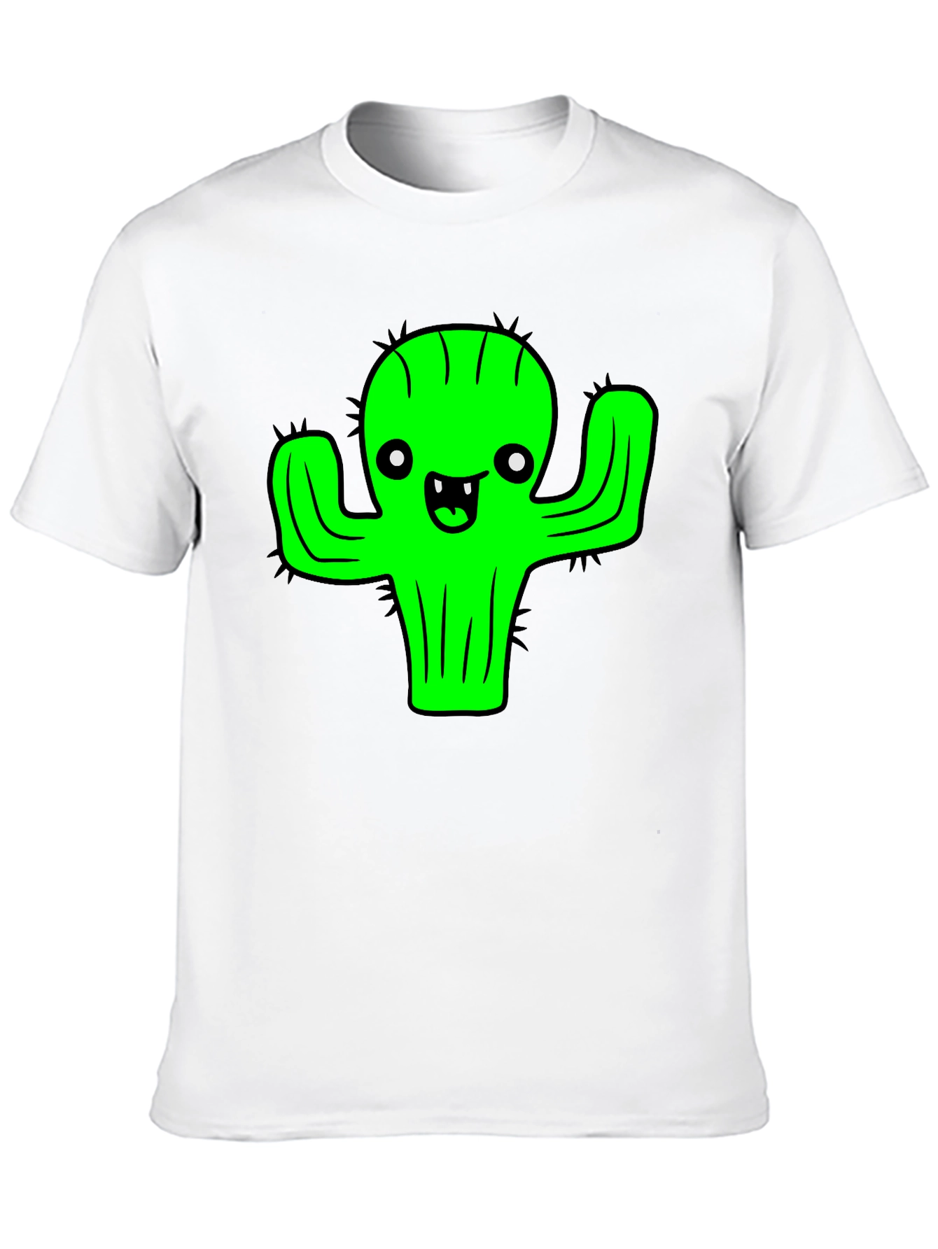 Funny Cartoon Cactus Graphic T-Shirt