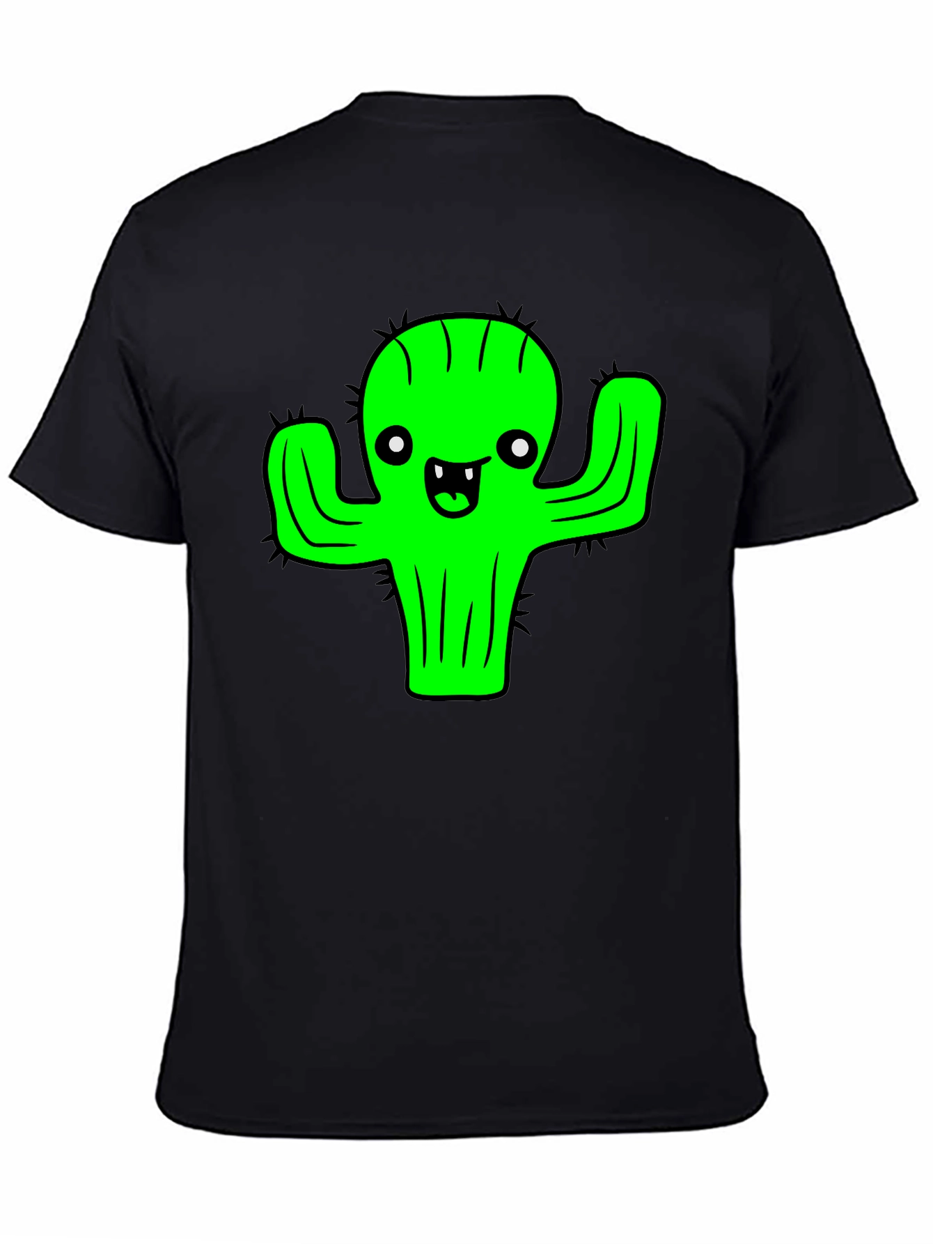 Funny Cartoon Cactus Graphic T-Shirt