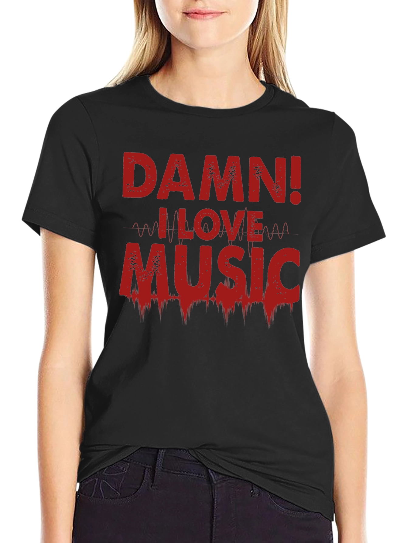 Damn! I Love Music Graphic Tee