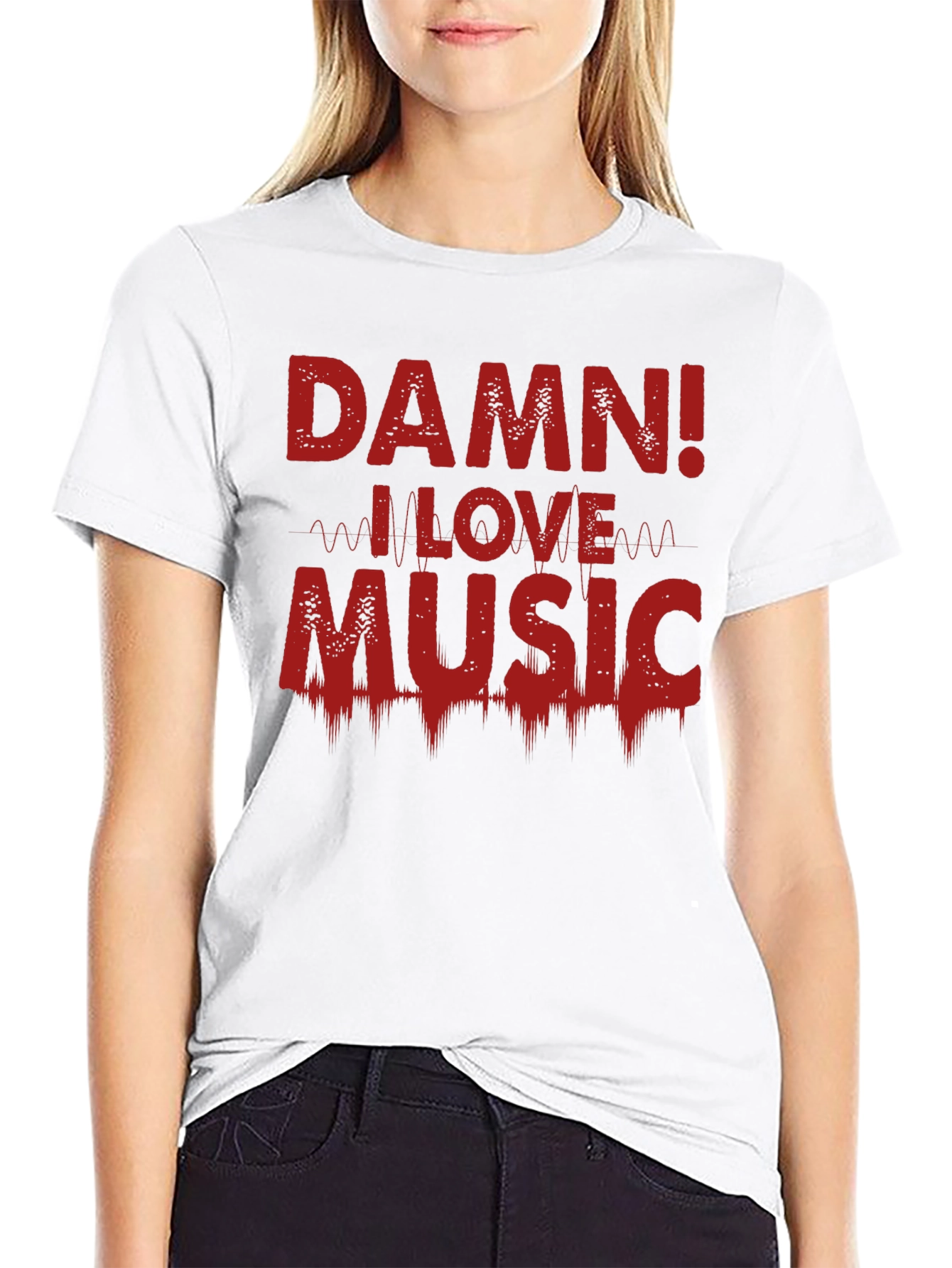 Damn! I Love Music Graphic Tee