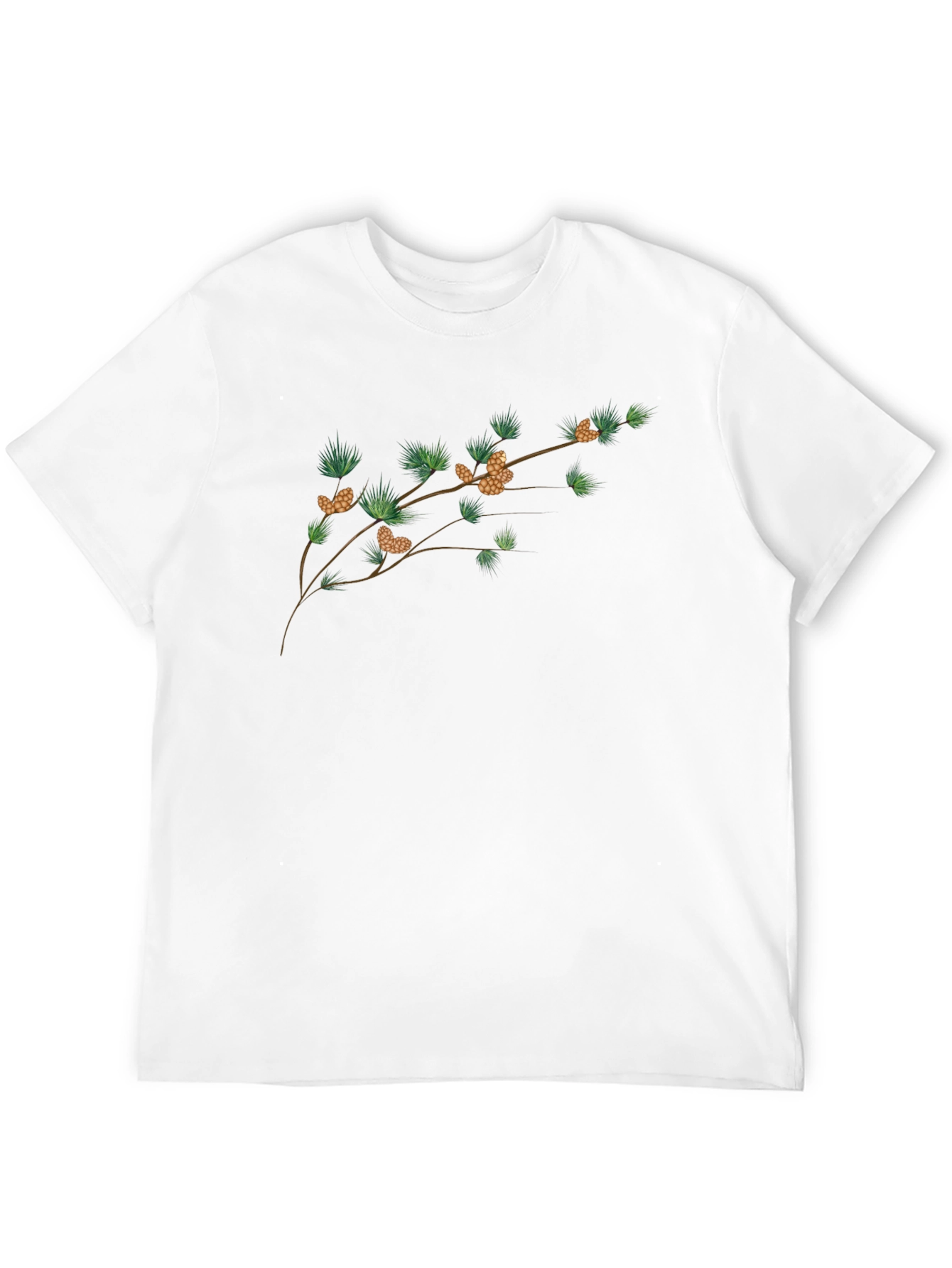 Botanical Branch Graphic Tee - Mens Black T-Shirt
