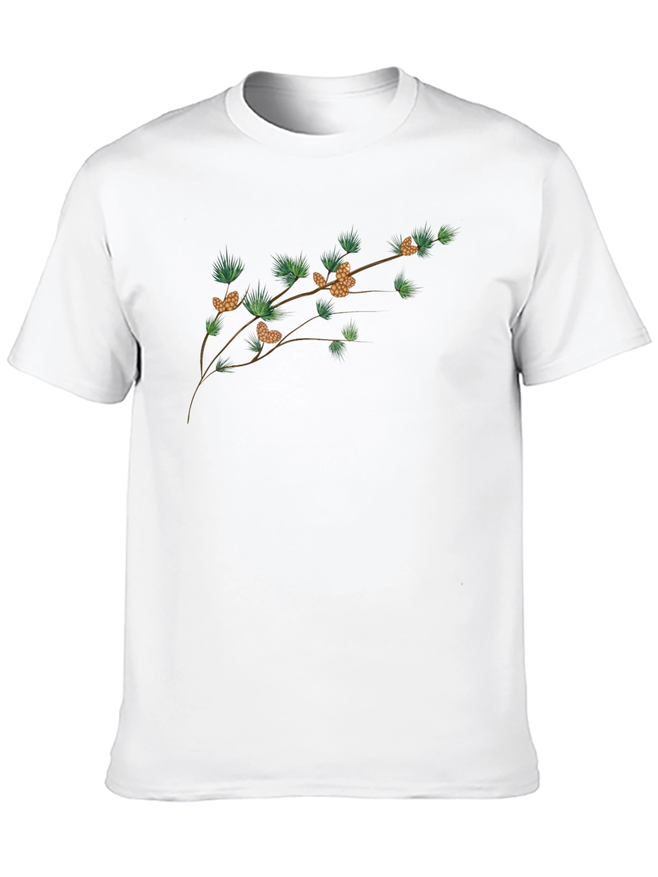Botanical Branch Graphic Tee - Mens Black T-Shirt