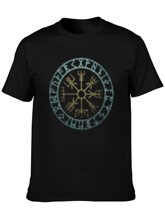 Vegvisir Viking Compass T-Shirt - Norse Runes