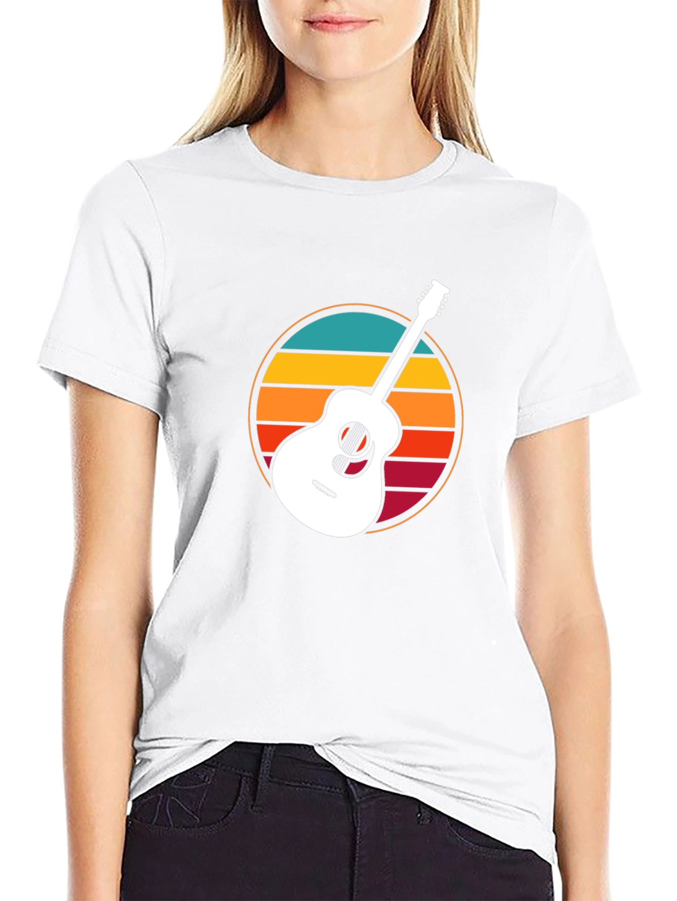 Retro Guitar Graphic T-Shirt
