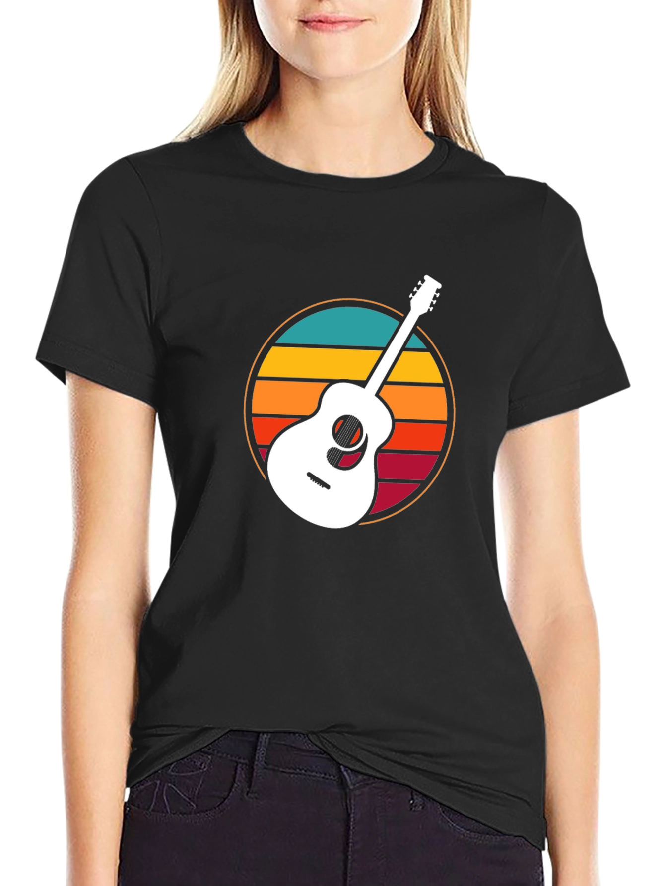 Retro Guitar Graphic T-Shirt