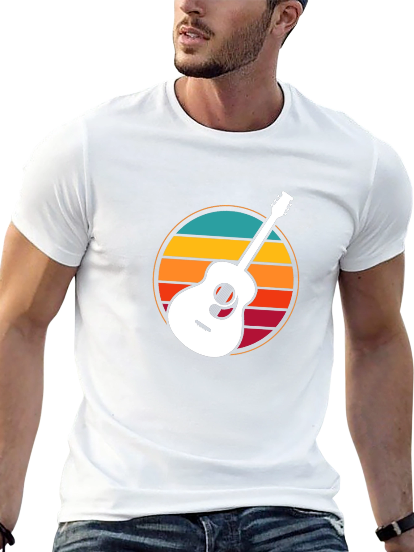 Retro Guitar Graphic T-Shirt