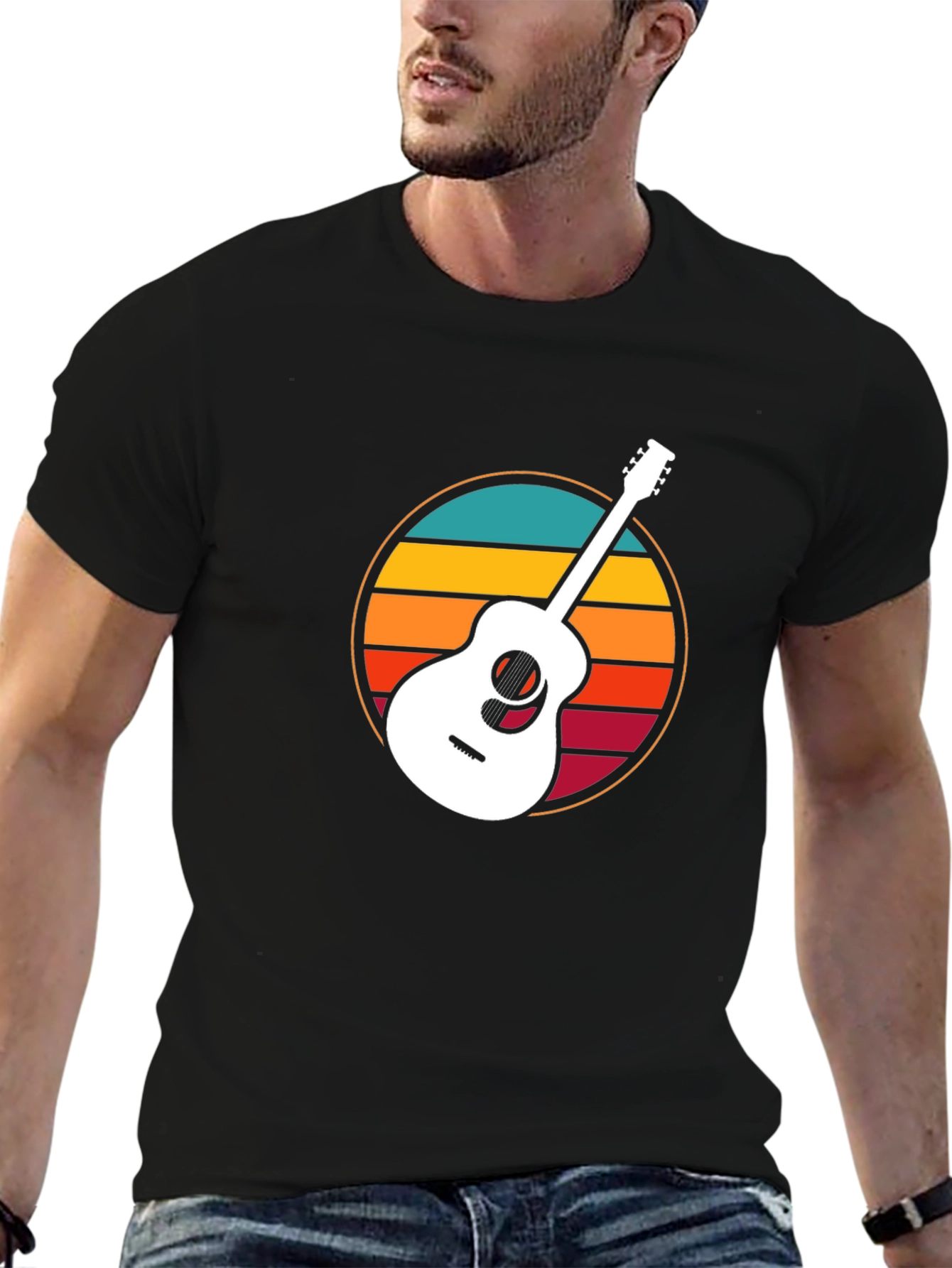 Retro Guitar Graphic T-Shirt