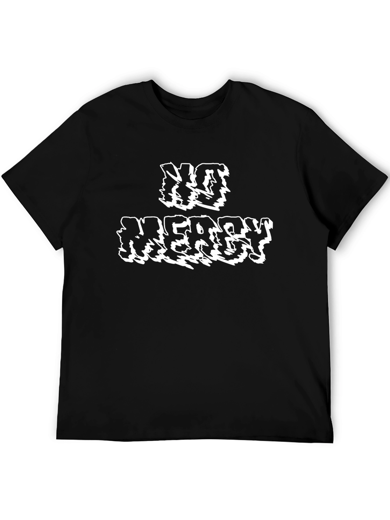 No Mercy Graphic Tee - Bold Black T-Shirt