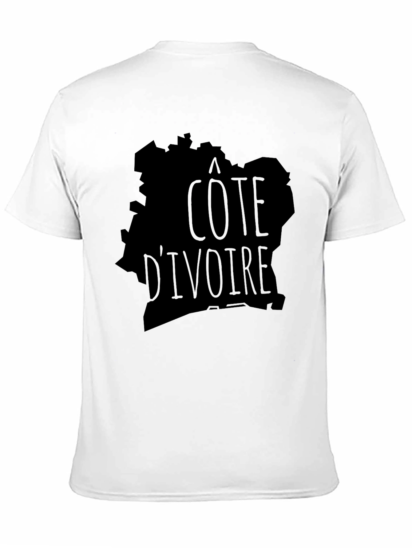 Côte dIvoire Map Graphic Tee - Black