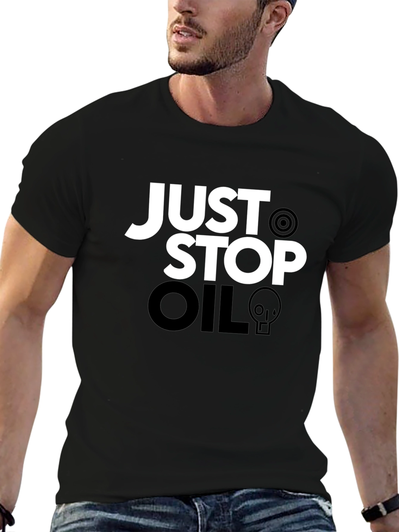Just Stop Oil Graphic Tee - Black