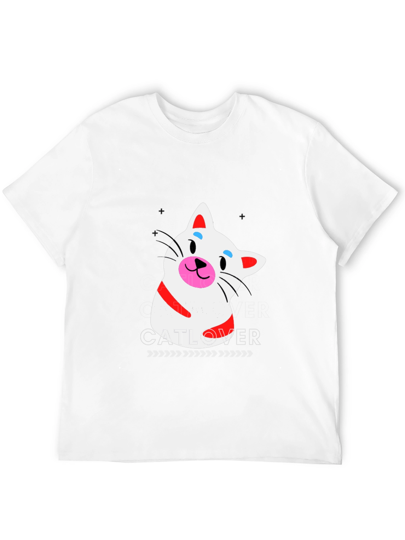 Cat Lover T-Shirt - Black Crew Neck Tee