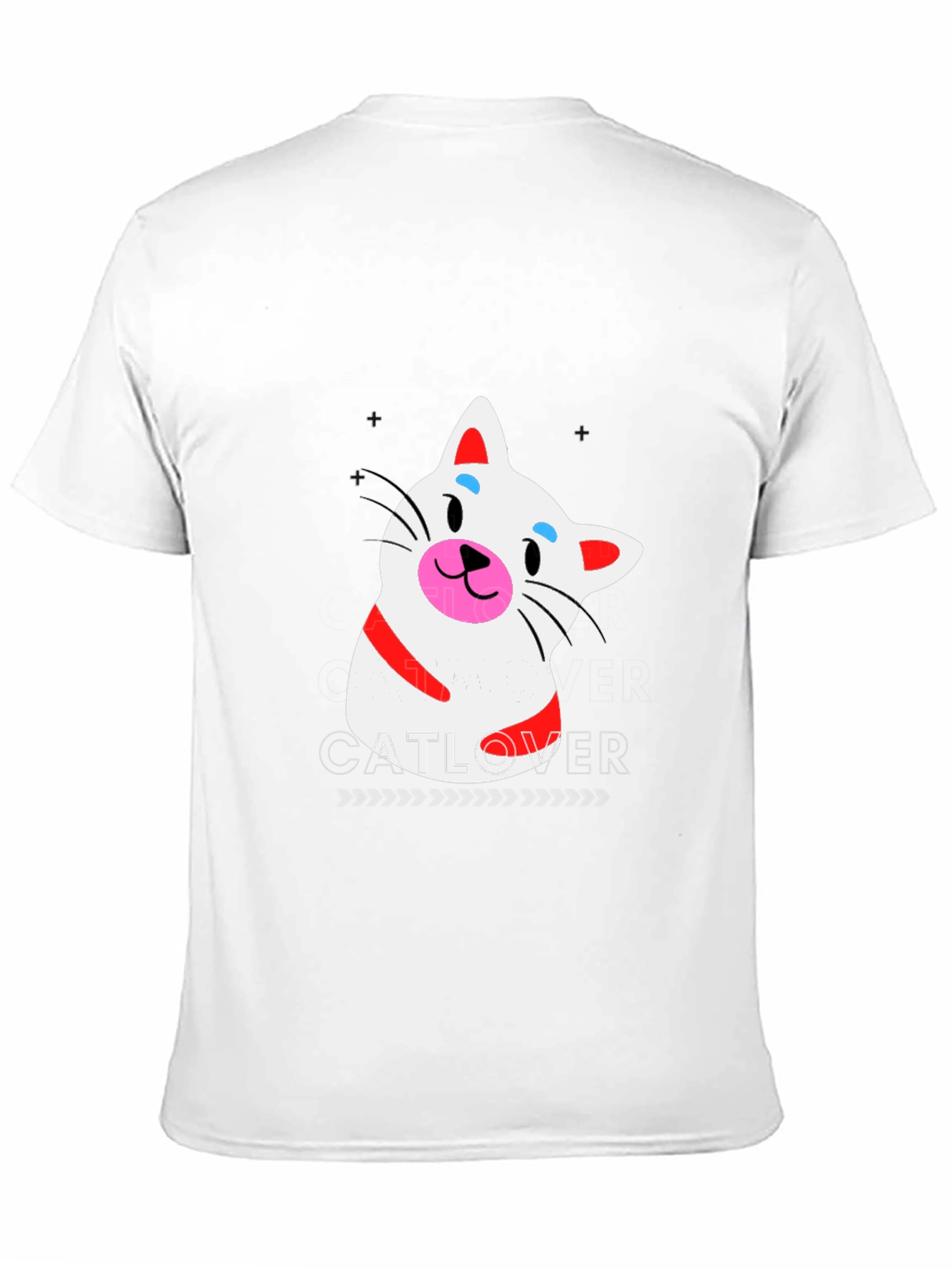 Cat Lover T-Shirt - Black Crew Neck Tee
