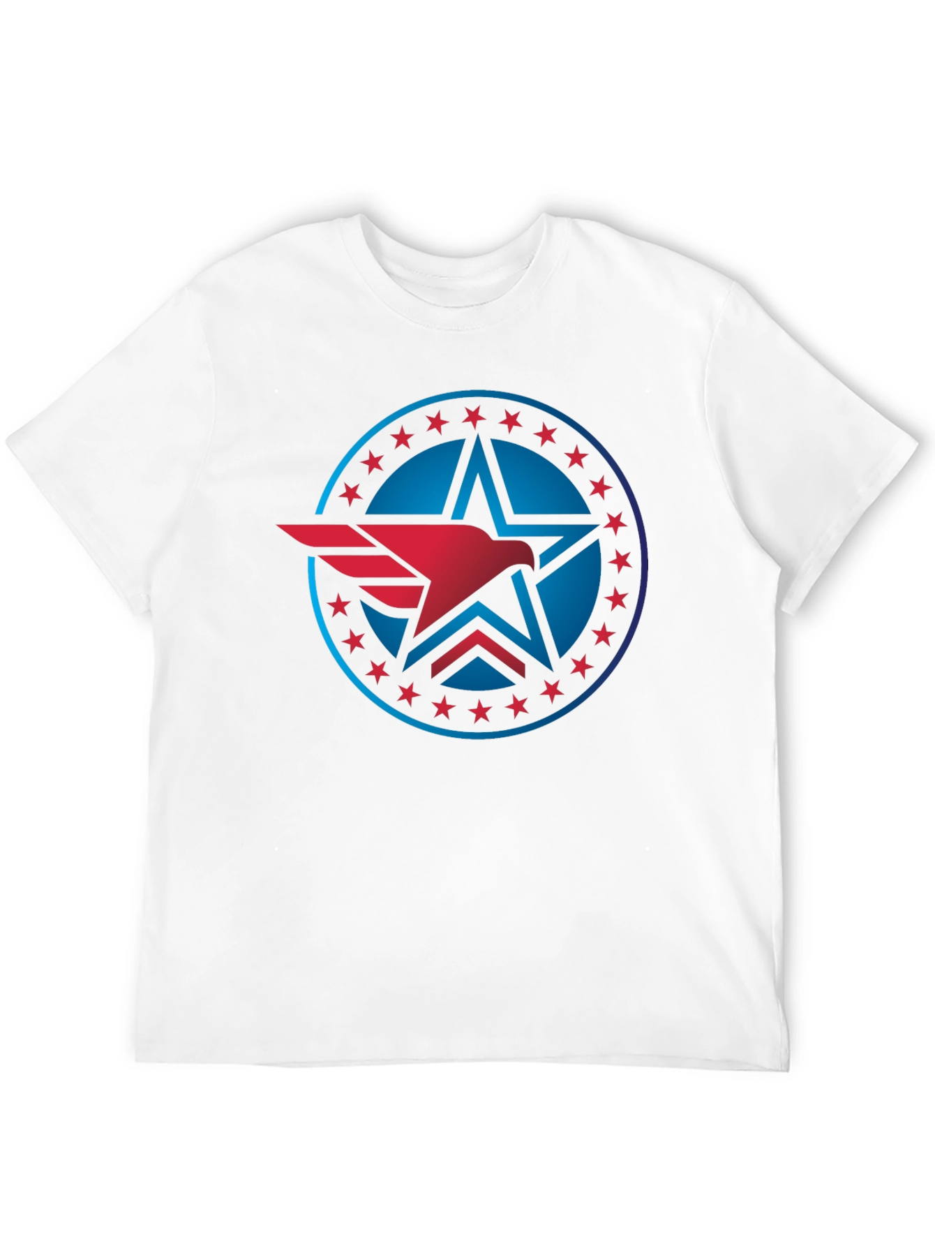 Patriotic Eagle Star Black T-Shirt