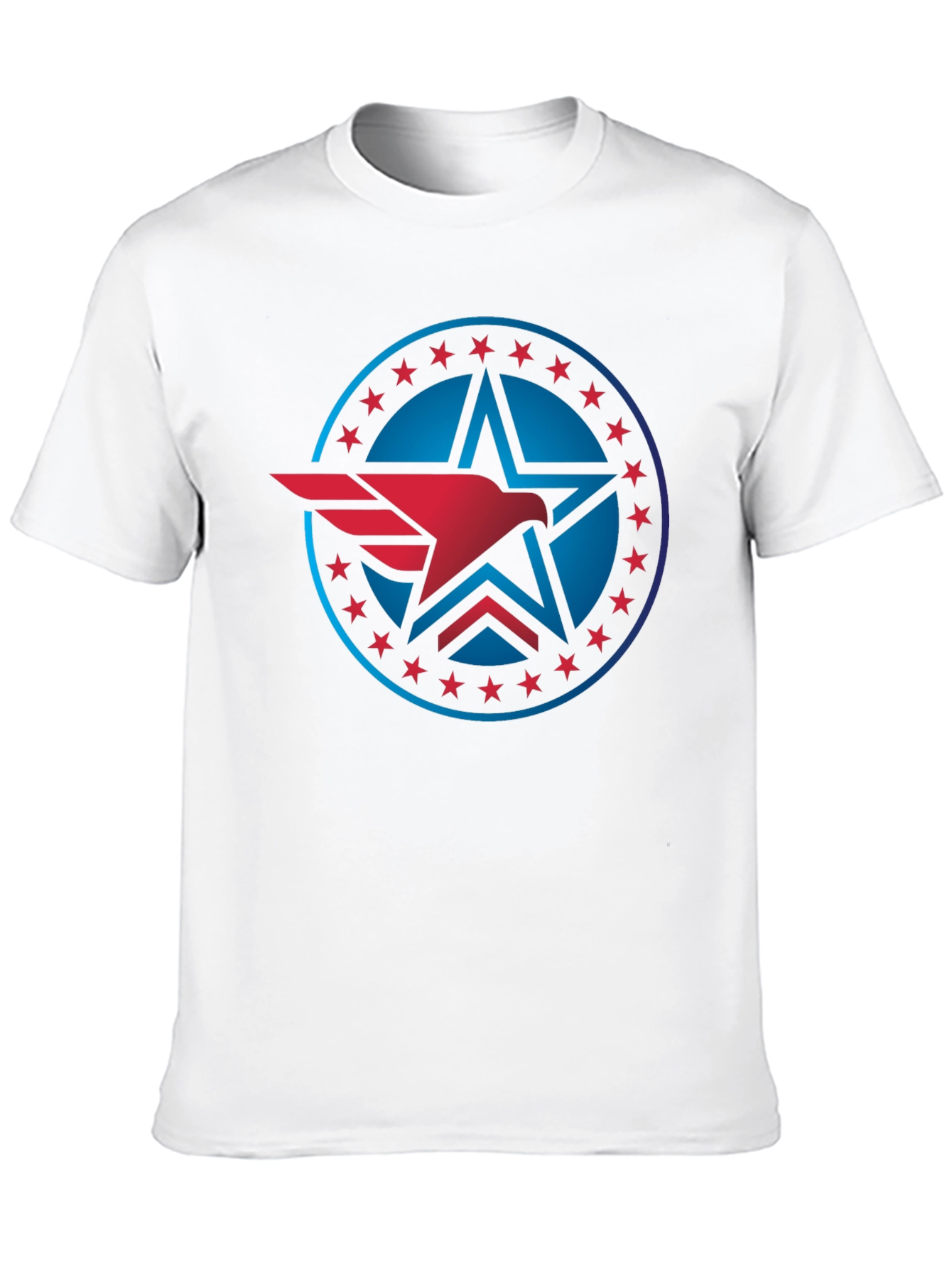 Patriotic Eagle Star Black T-Shirt