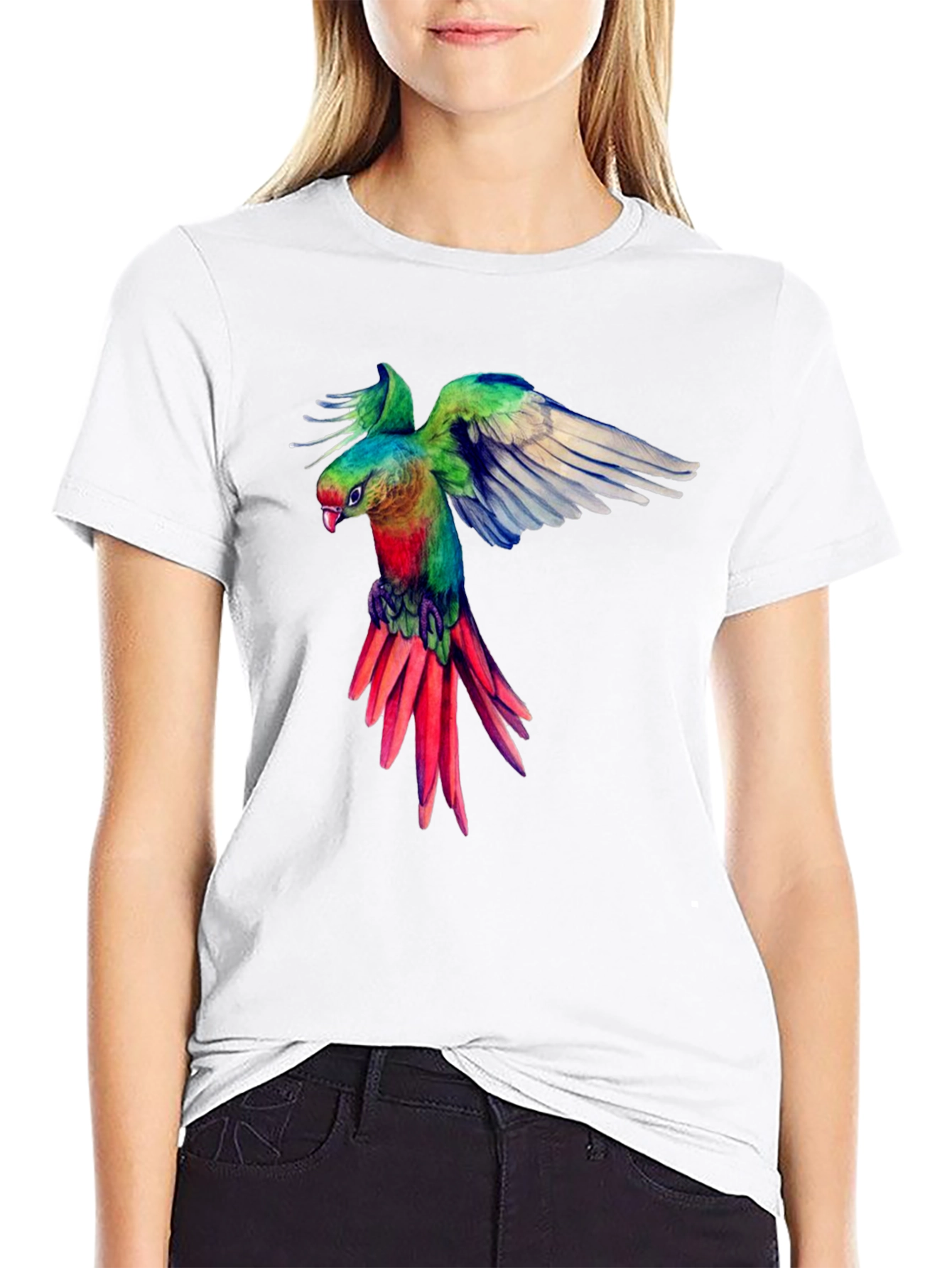 Parrot Graphic Black T-Shirt