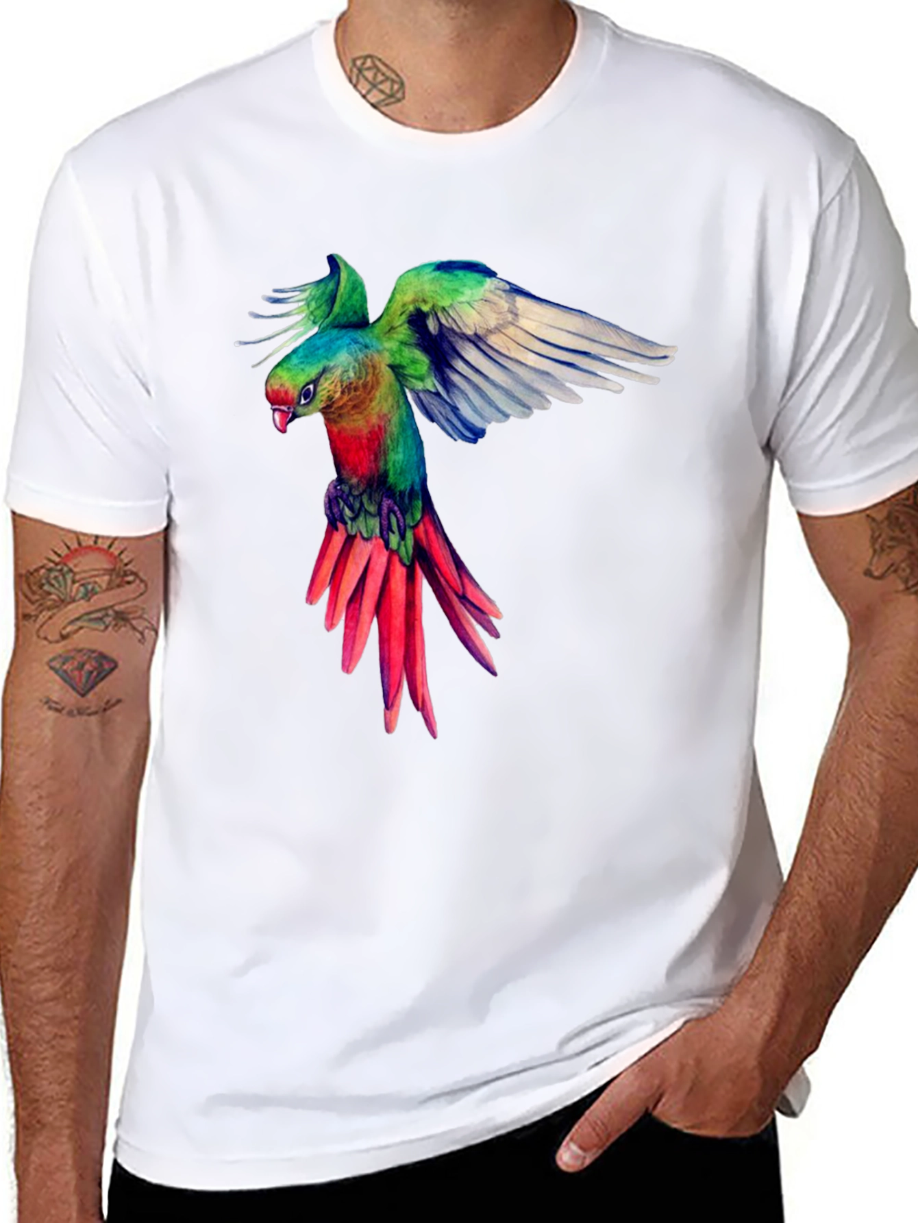 Parrot Graphic Black T-Shirt