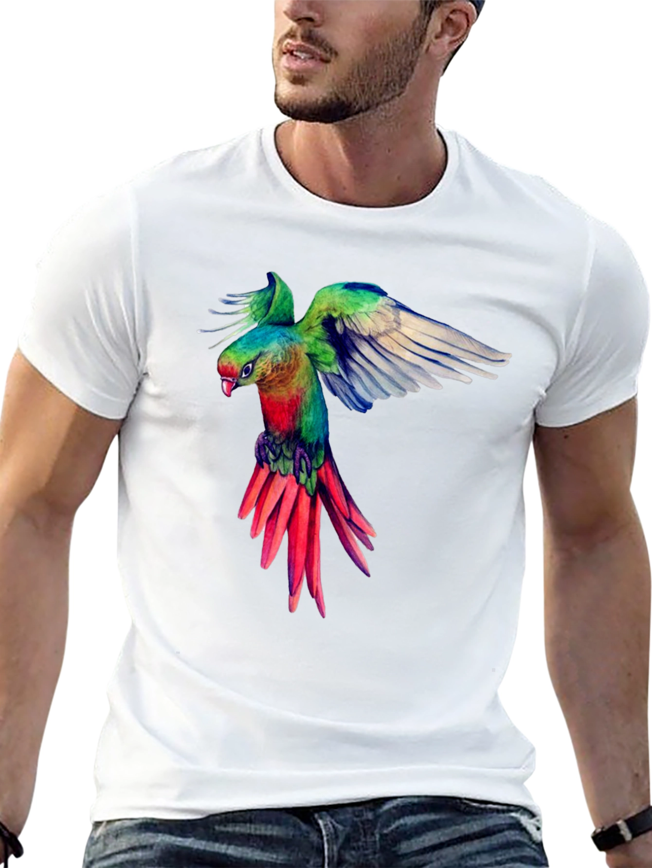 Parrot Graphic Black T-Shirt