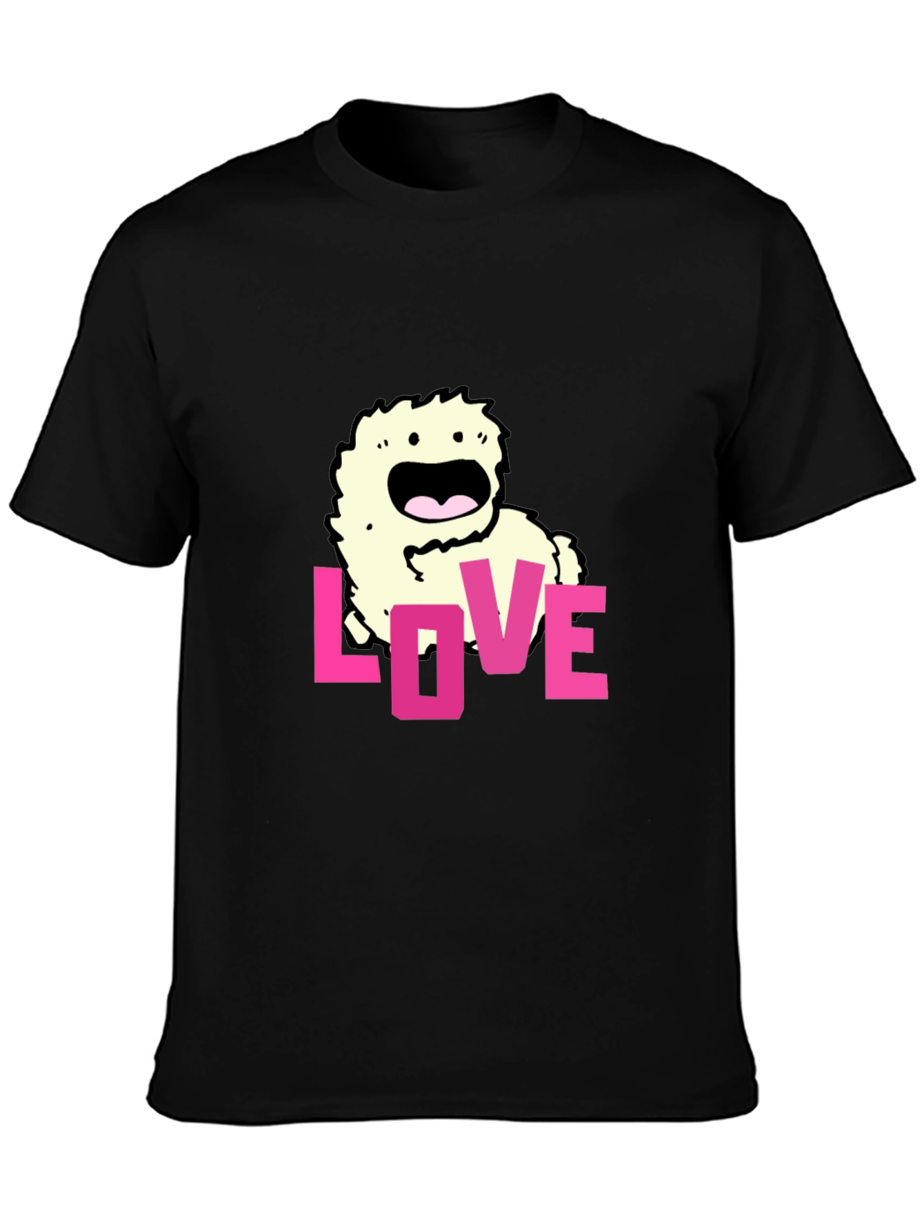 Love Monster Graphic Black T-Shirt