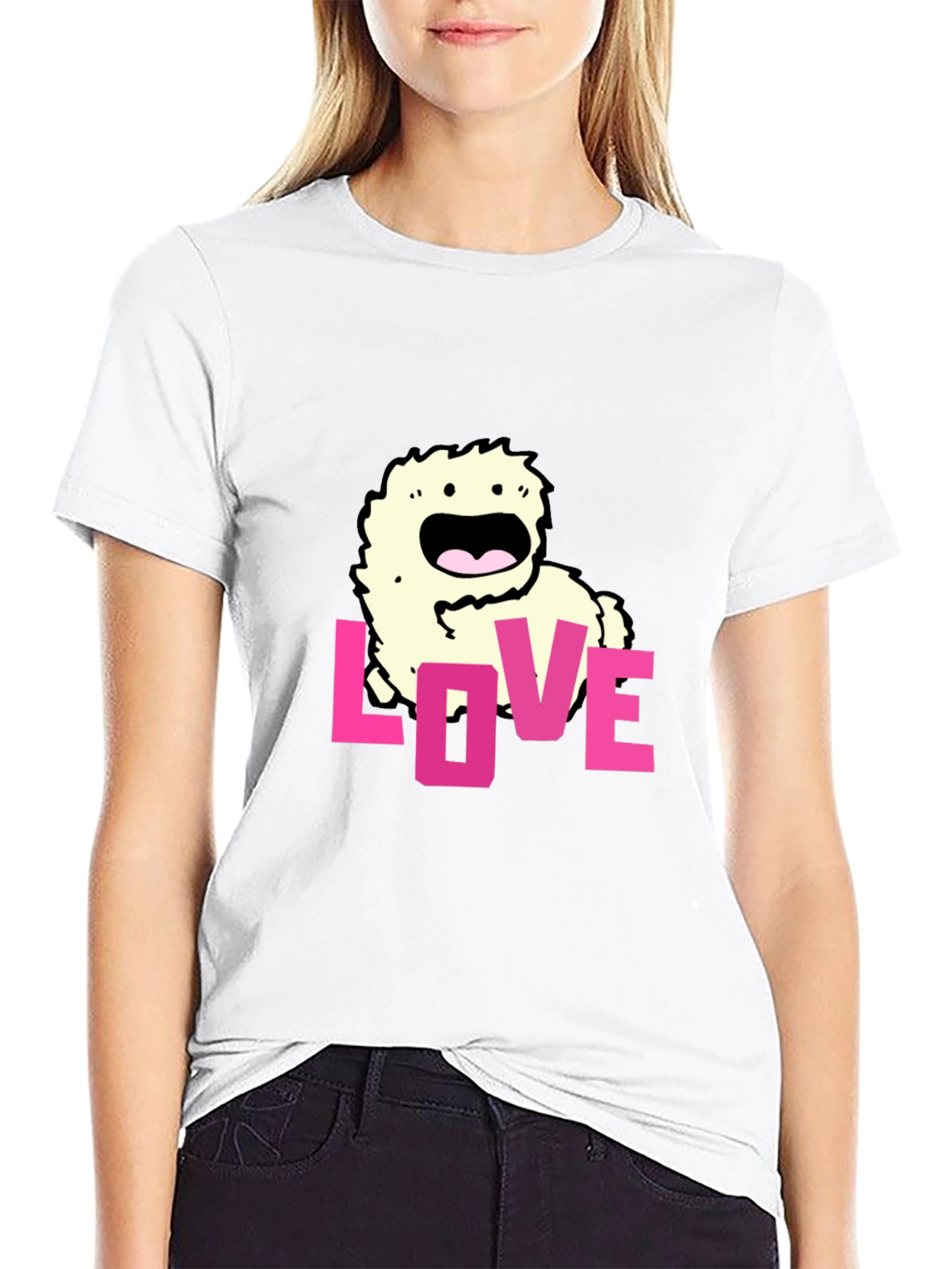 Love Monster Graphic Black T-Shirt