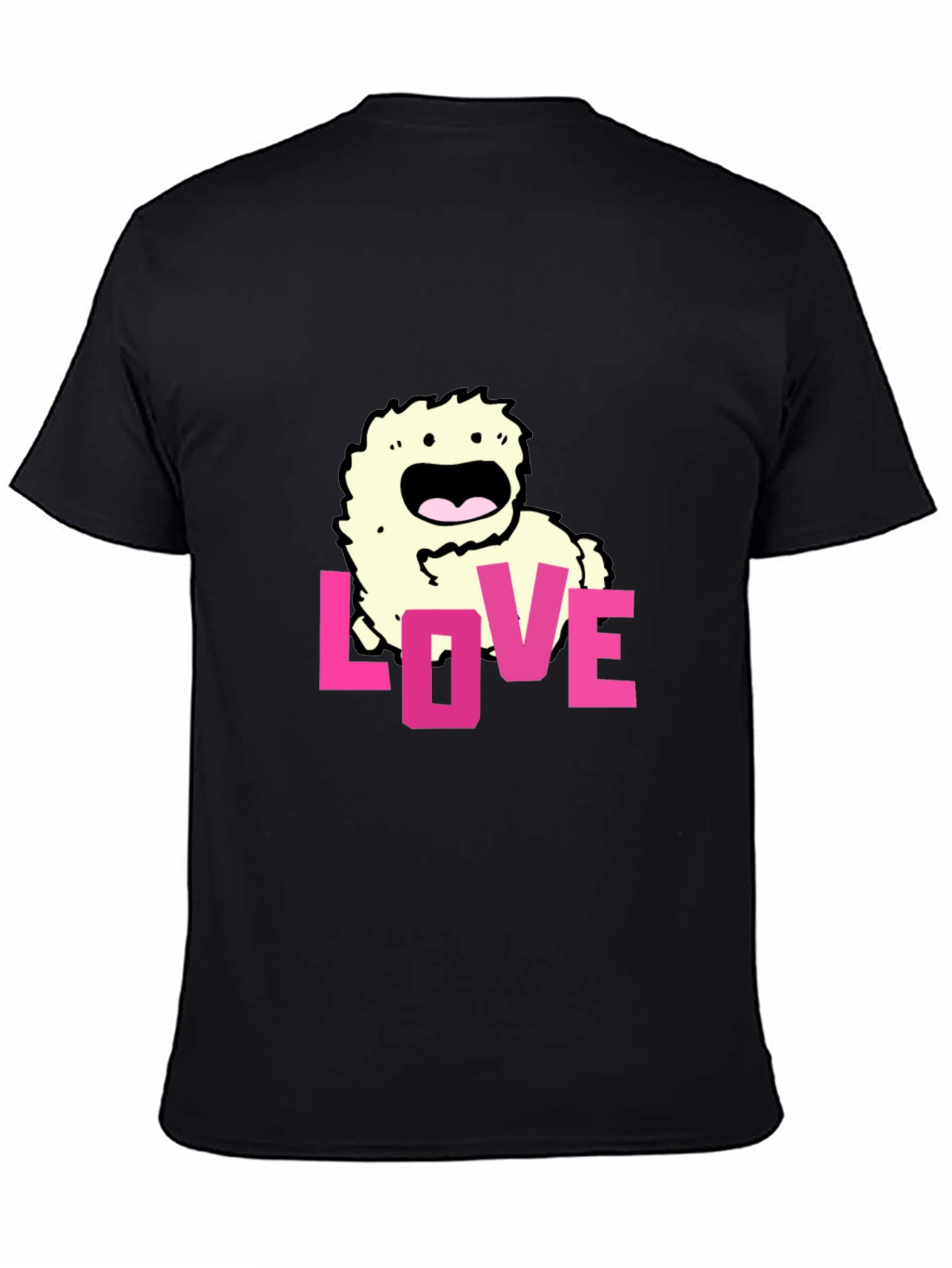 Love Monster Graphic Black T-Shirt