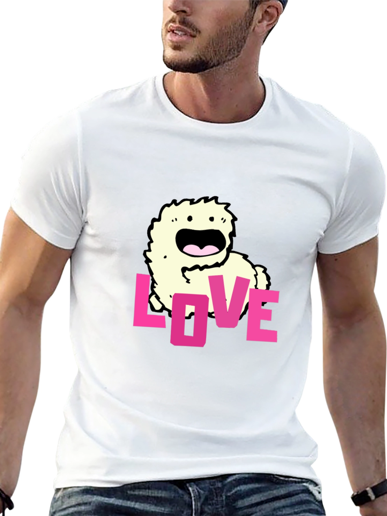 Love Monster Graphic Black T-Shirt