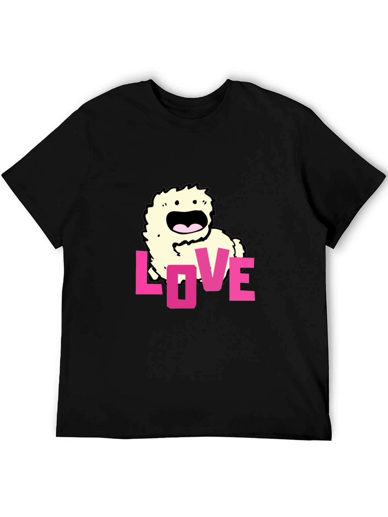 Love Monster Graphic Black T-Shirt