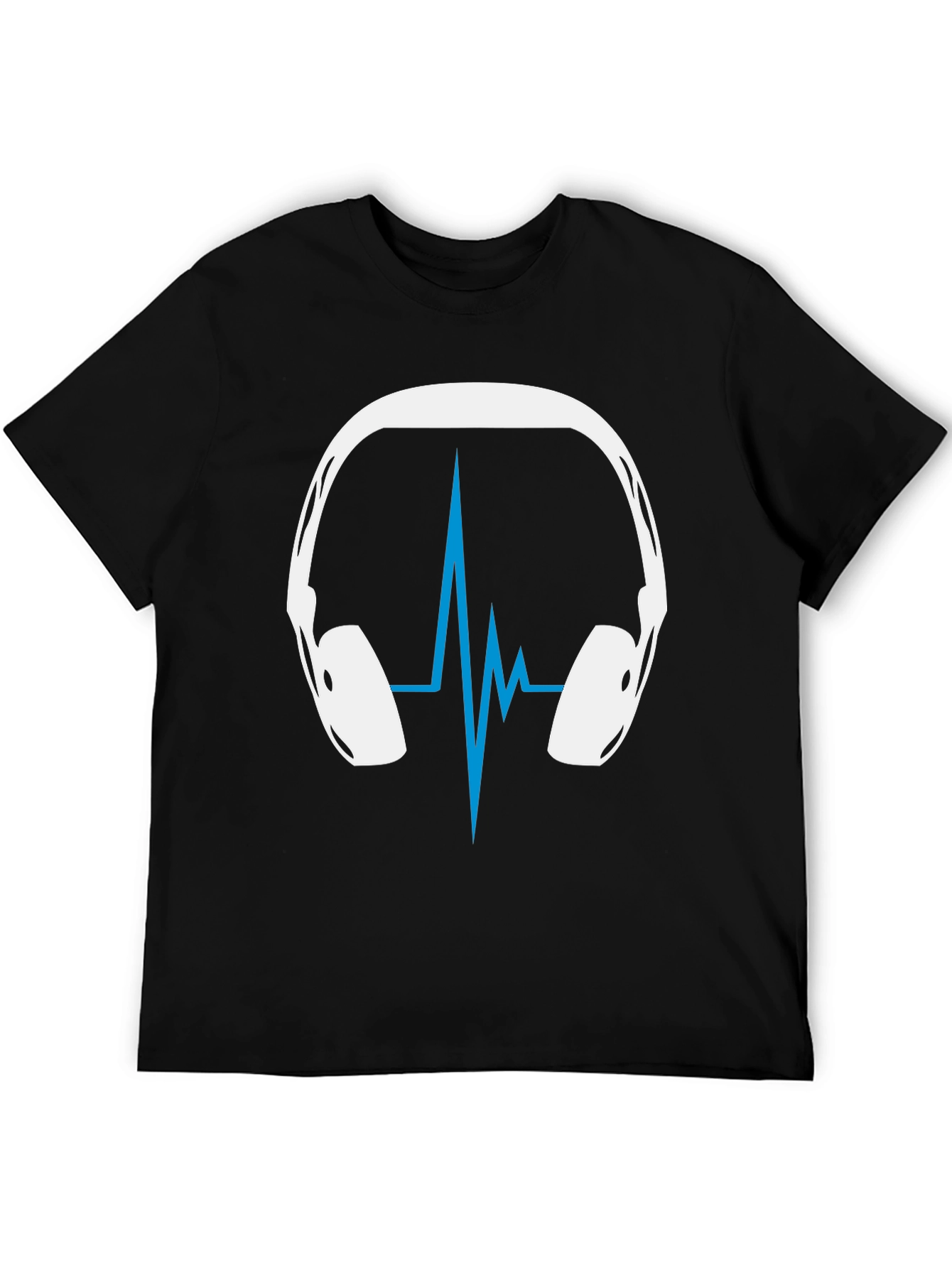 Headphones Heartbeat Graphic Tee - Music Lover Shirt