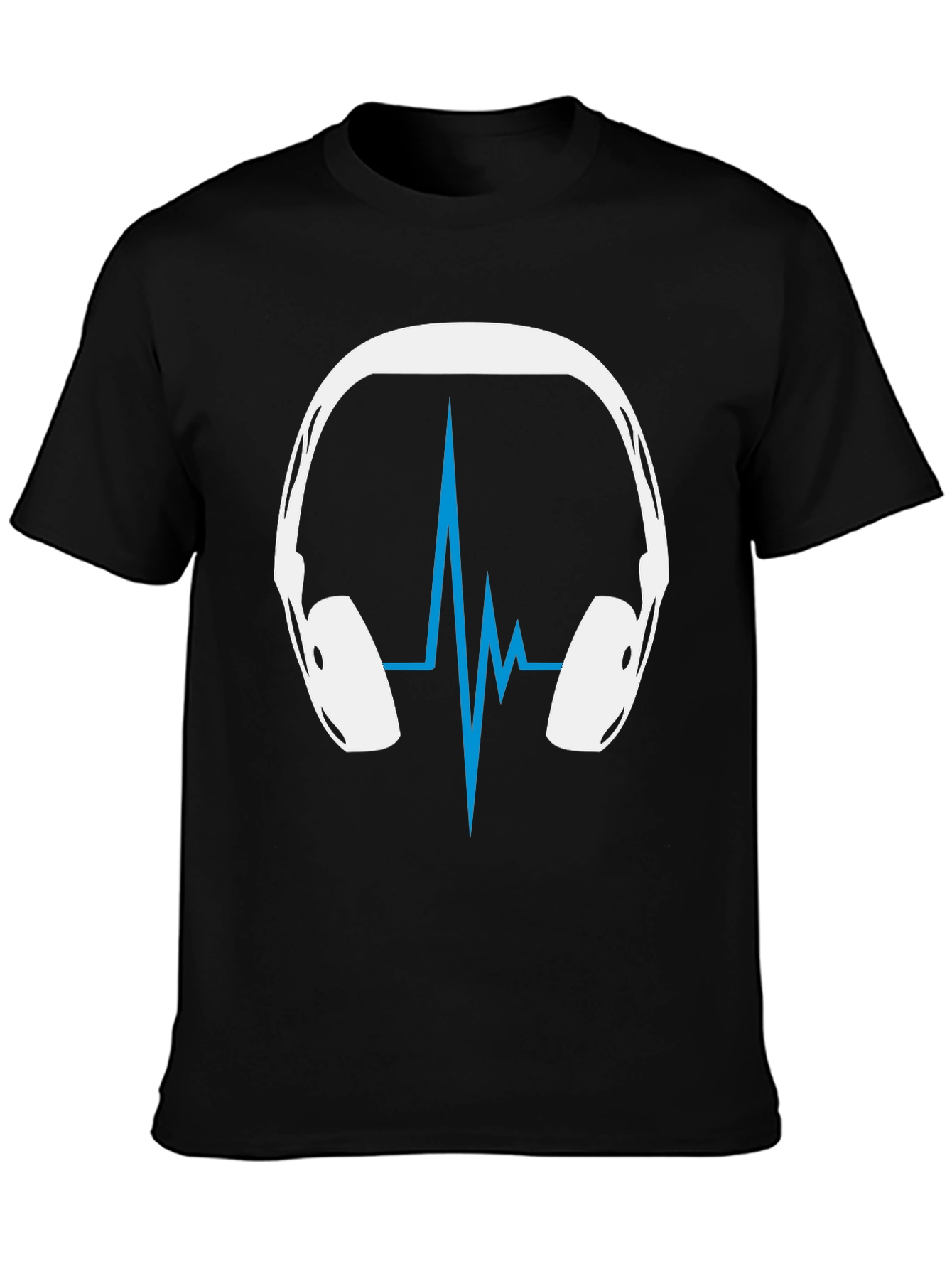 Headphones Heartbeat Graphic Tee - Music Lover Shirt